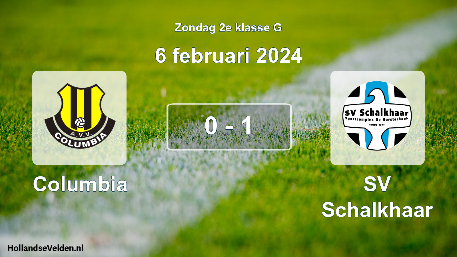 Total number of matches played: Columbia - SV Schalkhaar 0 - 1 (6 February 2024)