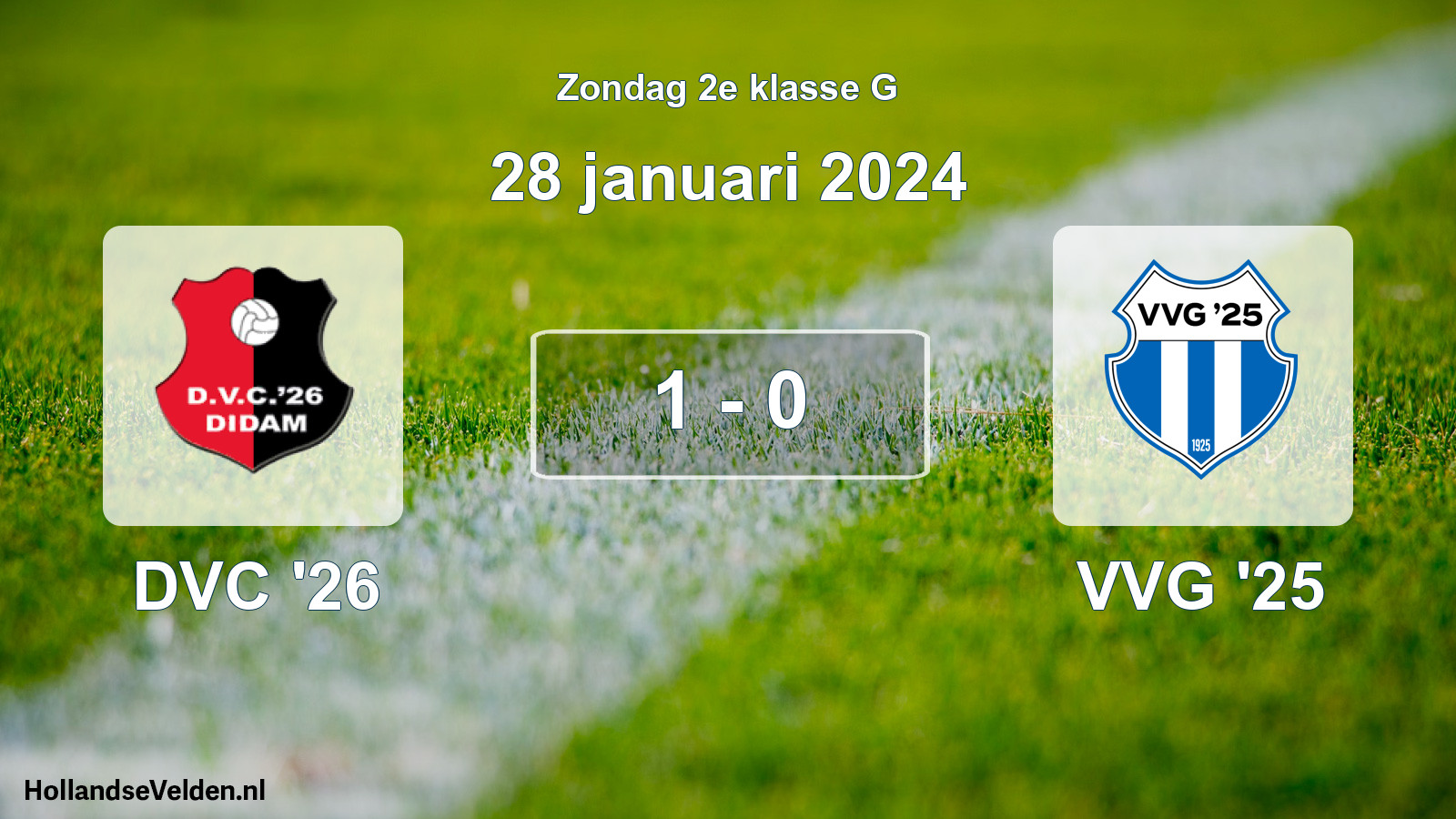 Total number of matches played: DVC '26 - VVG '25 1 - 0 (28 January 2024)