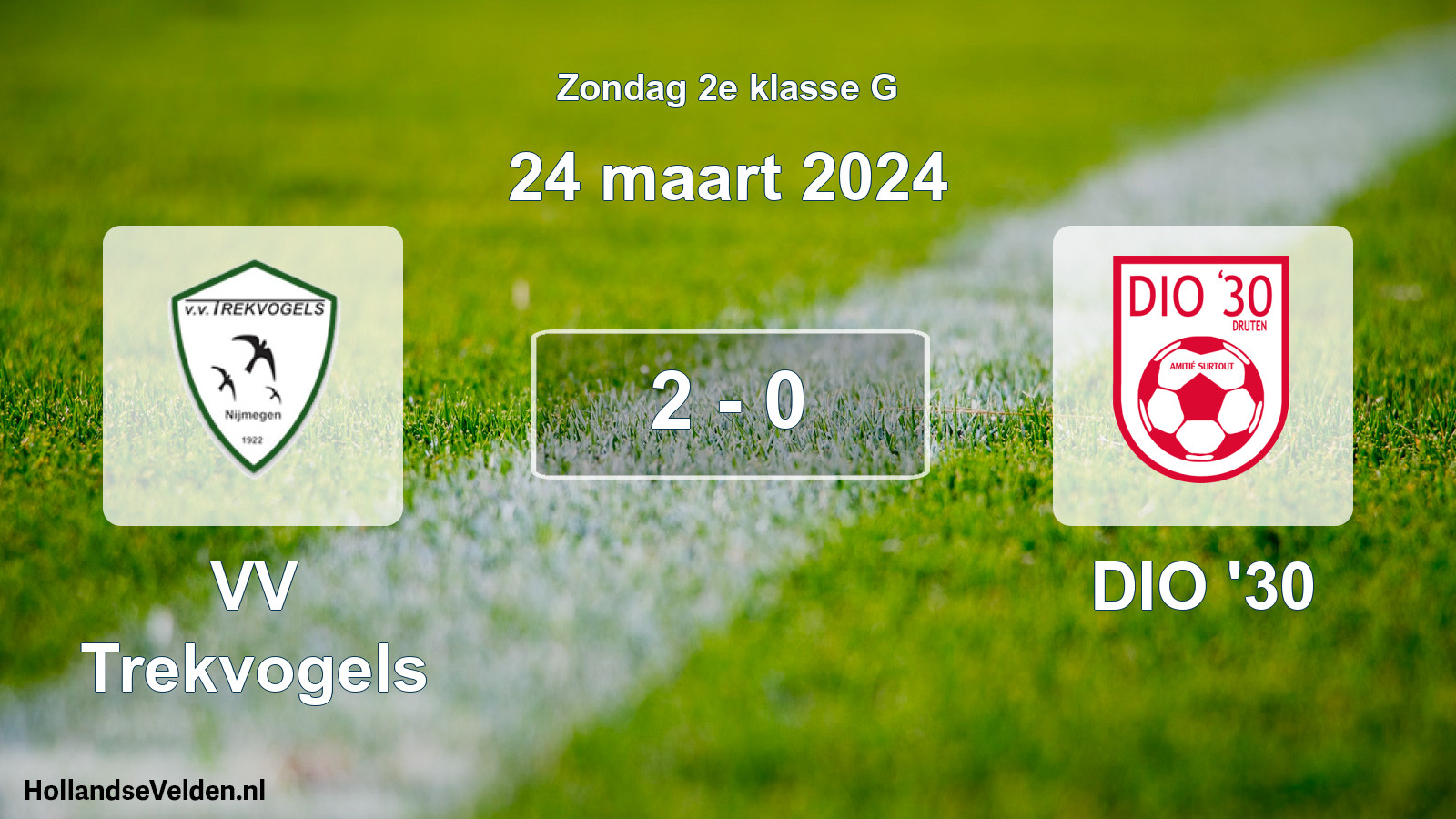 Total number of matches played: VV Trekvogels - DIO '30 2 - 0 (24 March 2024)