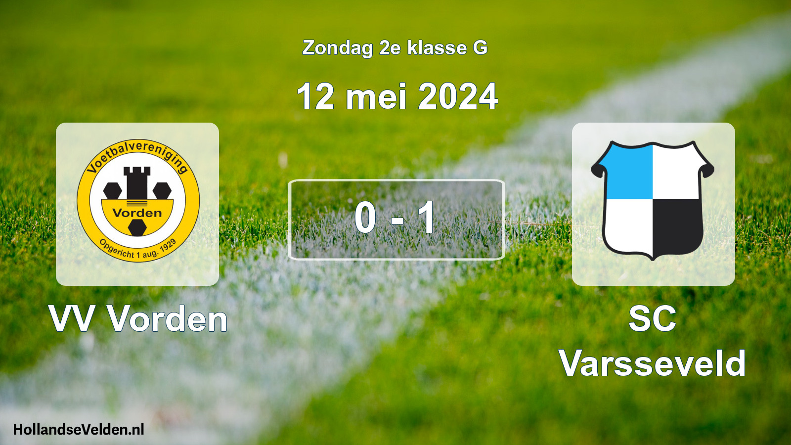 Total number of matches played: VV Vorden - SC Varsseveld 0 - 1 (12 May 2024)