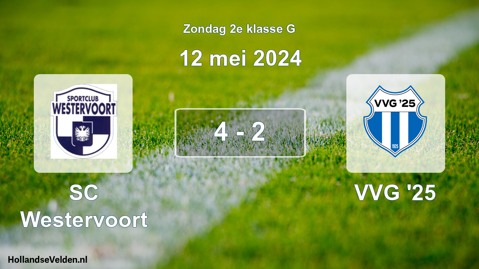 Total number of matches played: SC Westervoort - VVG '25 4 - 2 (12 May 2024)