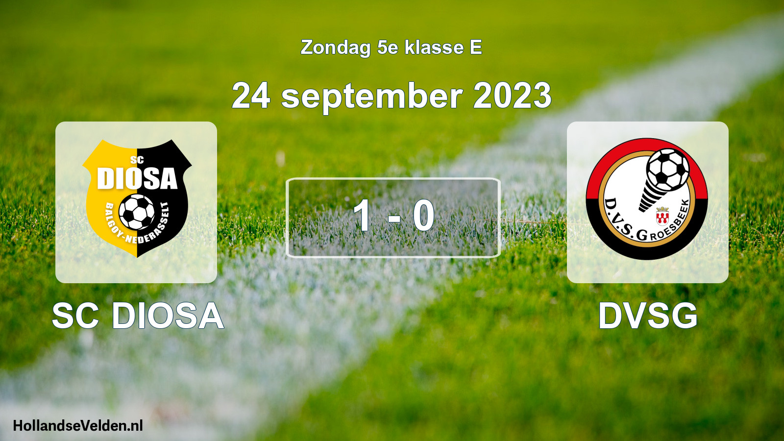 Total number of matches played: SC DIOSA - DVSG 1 - 0 (24 September 2023)