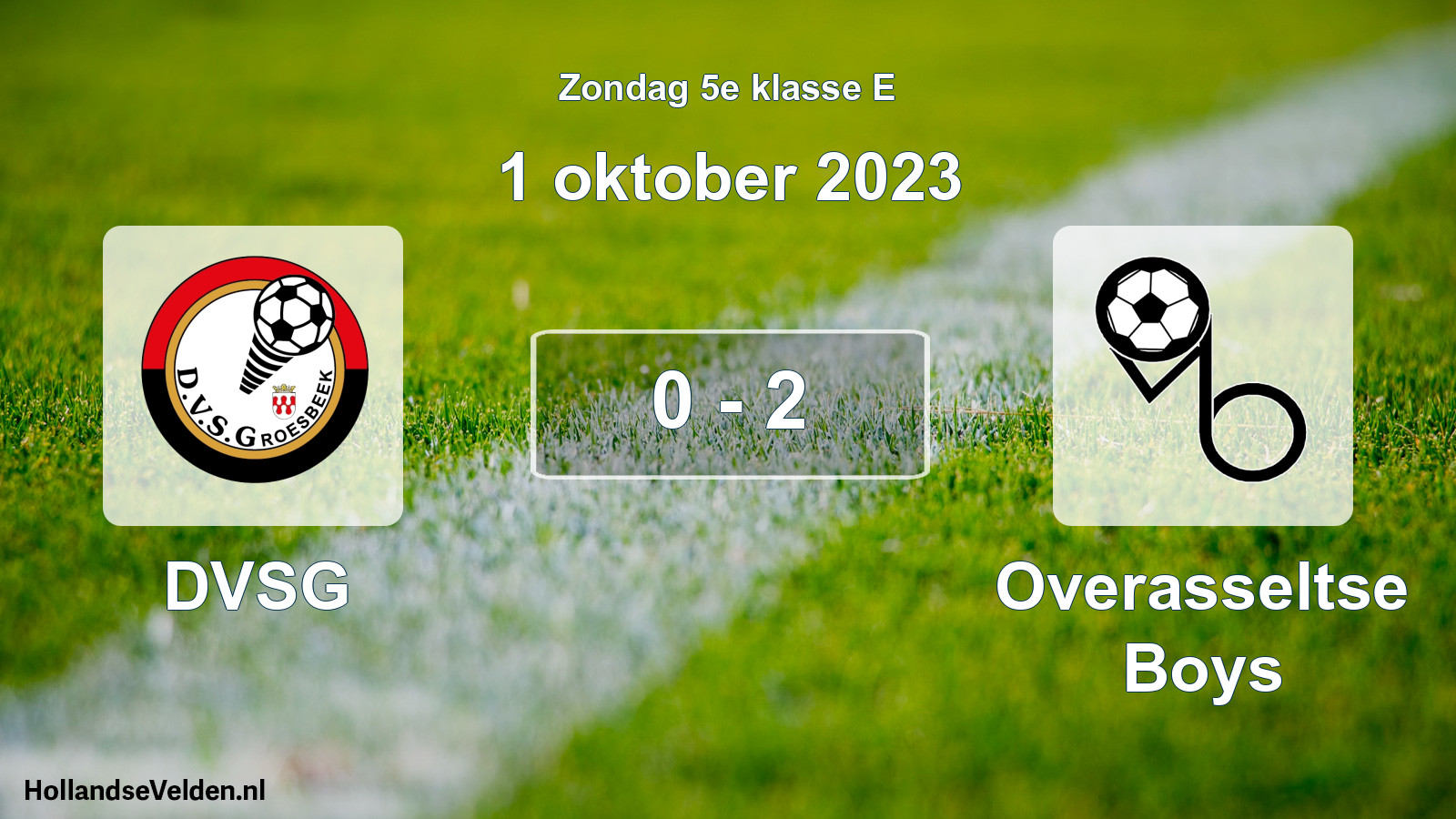 Total number of matches played: DVSG - Overasseltse Boys 0 - 2 (1 October 2023)