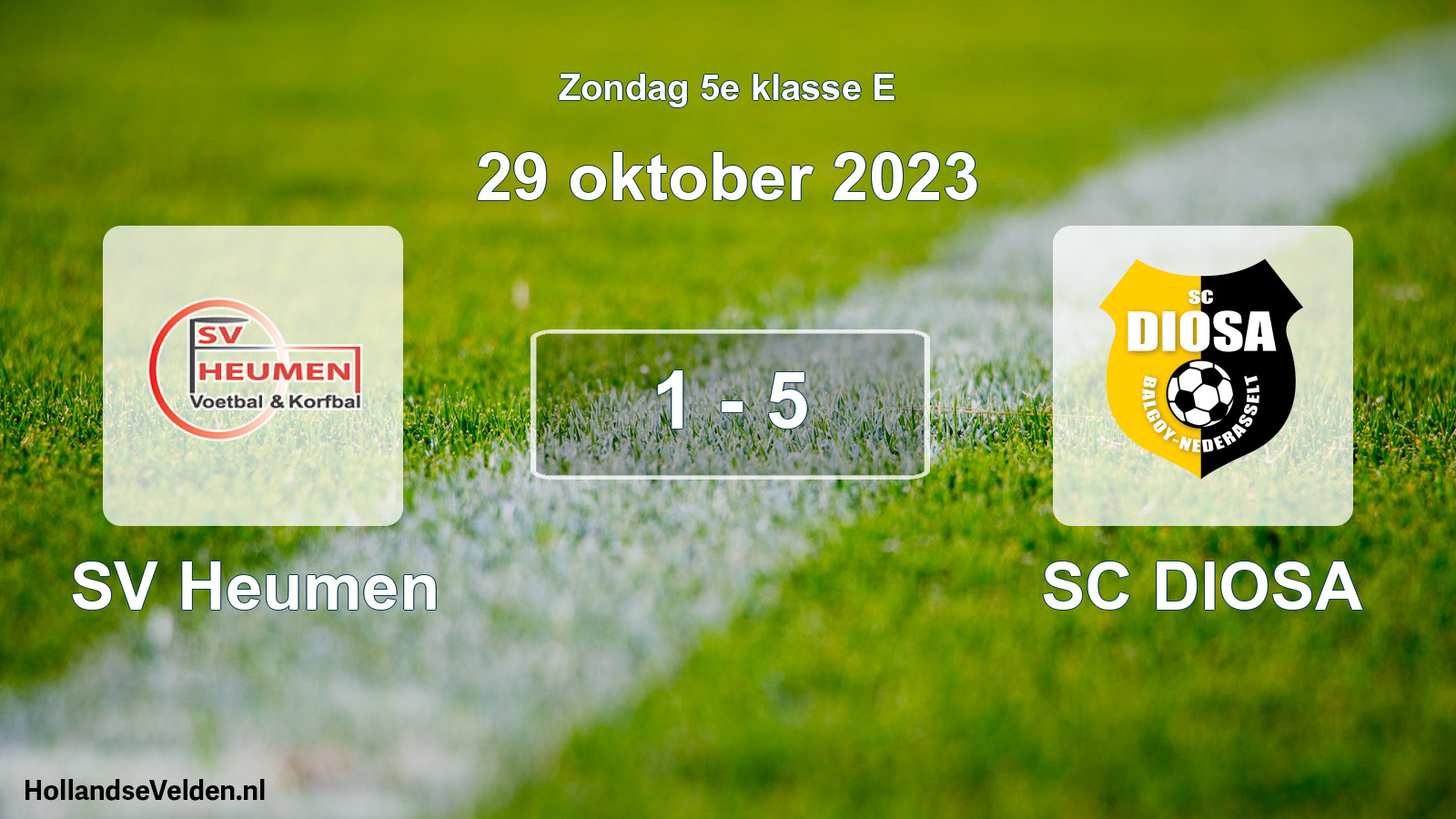Total number of matches played: SV Heumen - SC DIOSA 1 - 5 (29 October 2023)