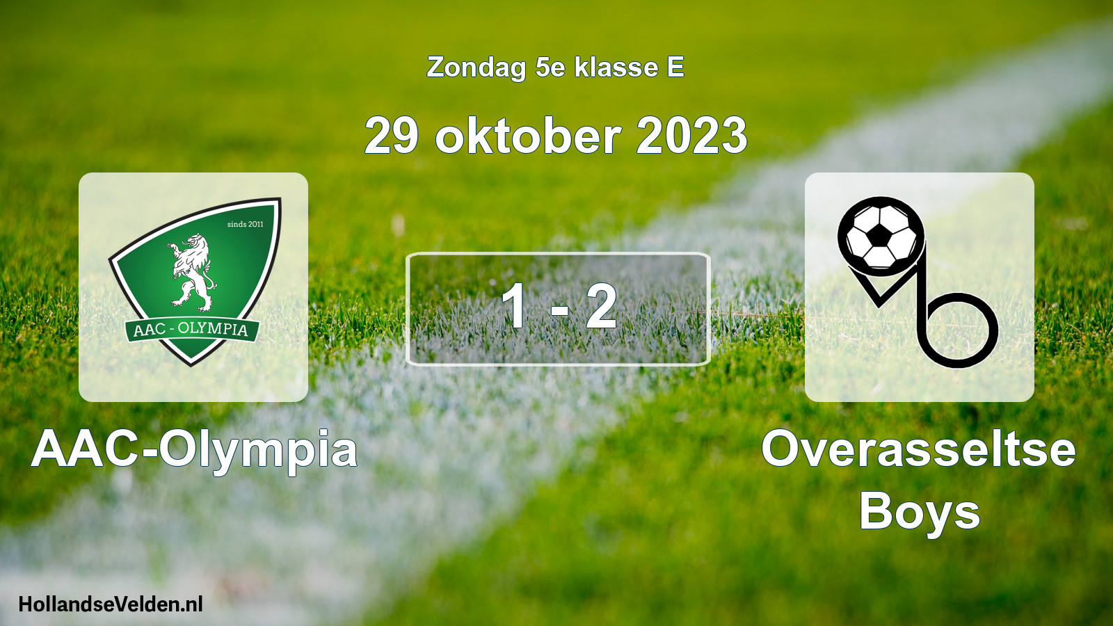 Total number of matches played: AAC-Olympia - Overasseltse Boys 1 - 2 (29 October 2023)