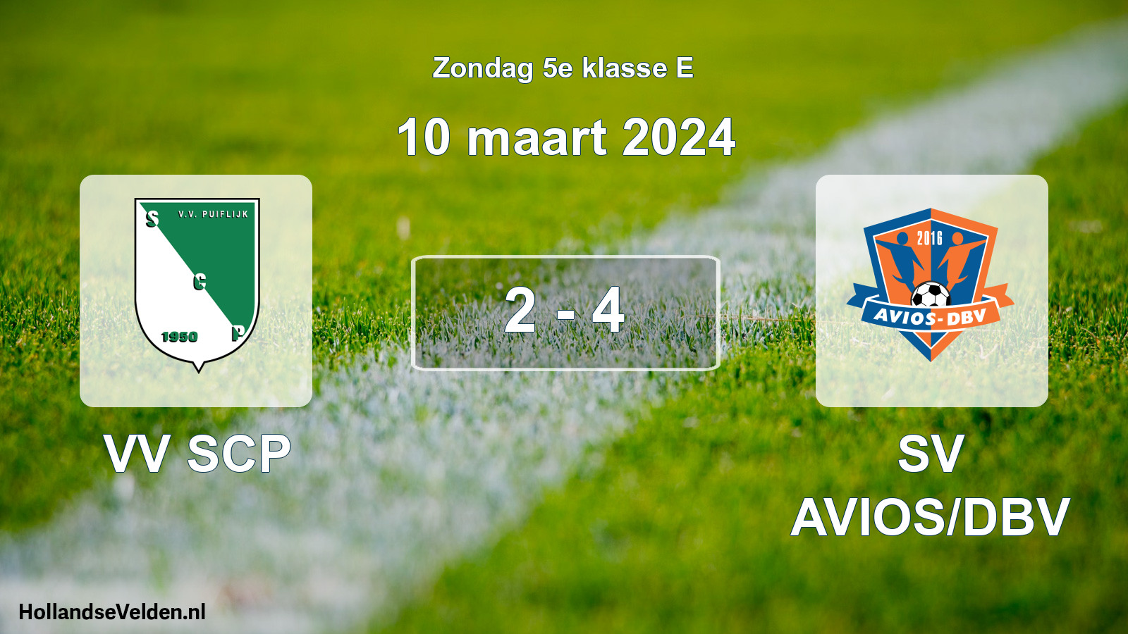 Total number of matches played: VV SCP - SV AVIOS/DBV 2 - 4 (10 March 2024)