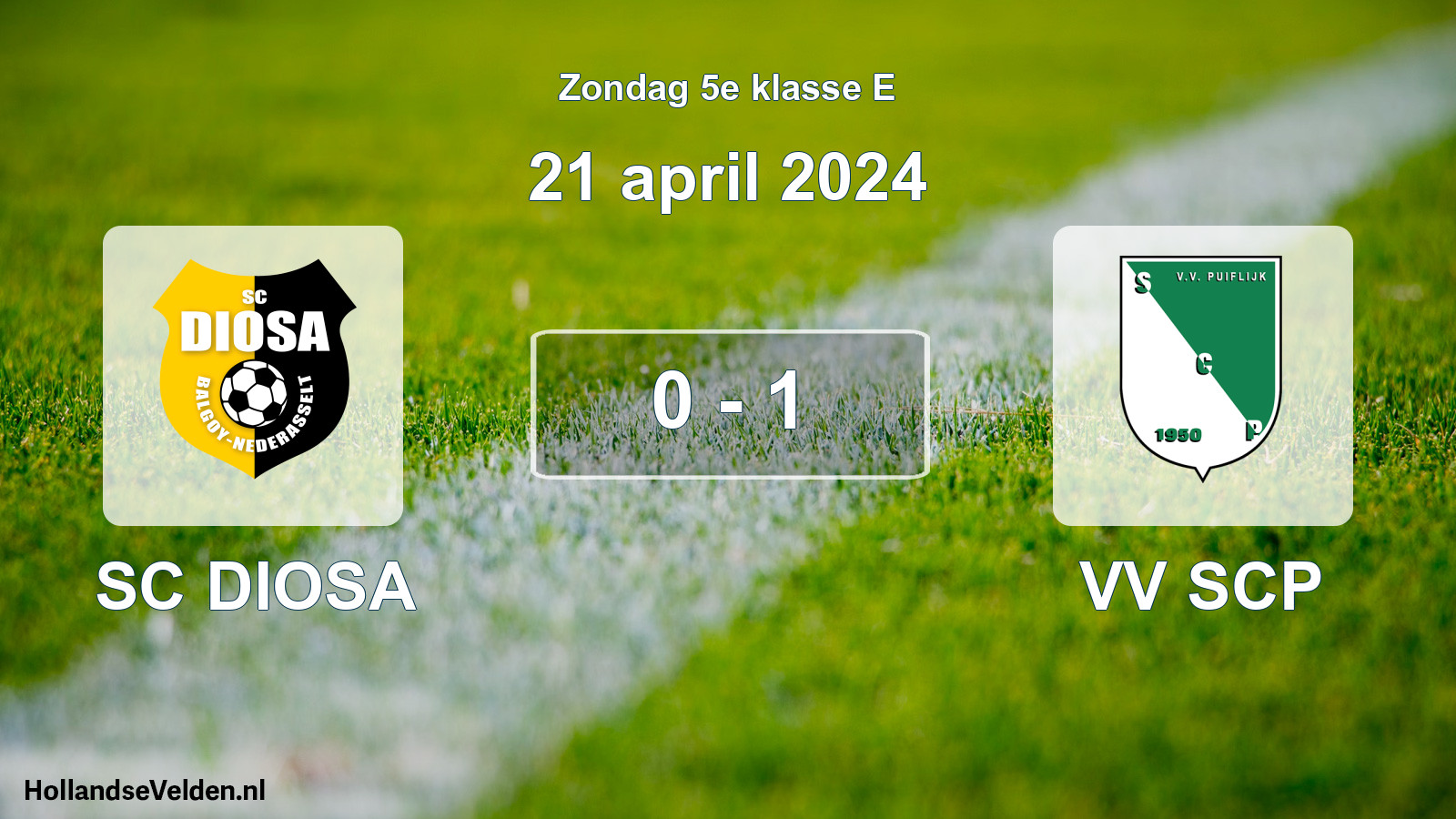 Total number of matches played: SC DIOSA - VV SCP 0 - 1 (21 April 2024)
