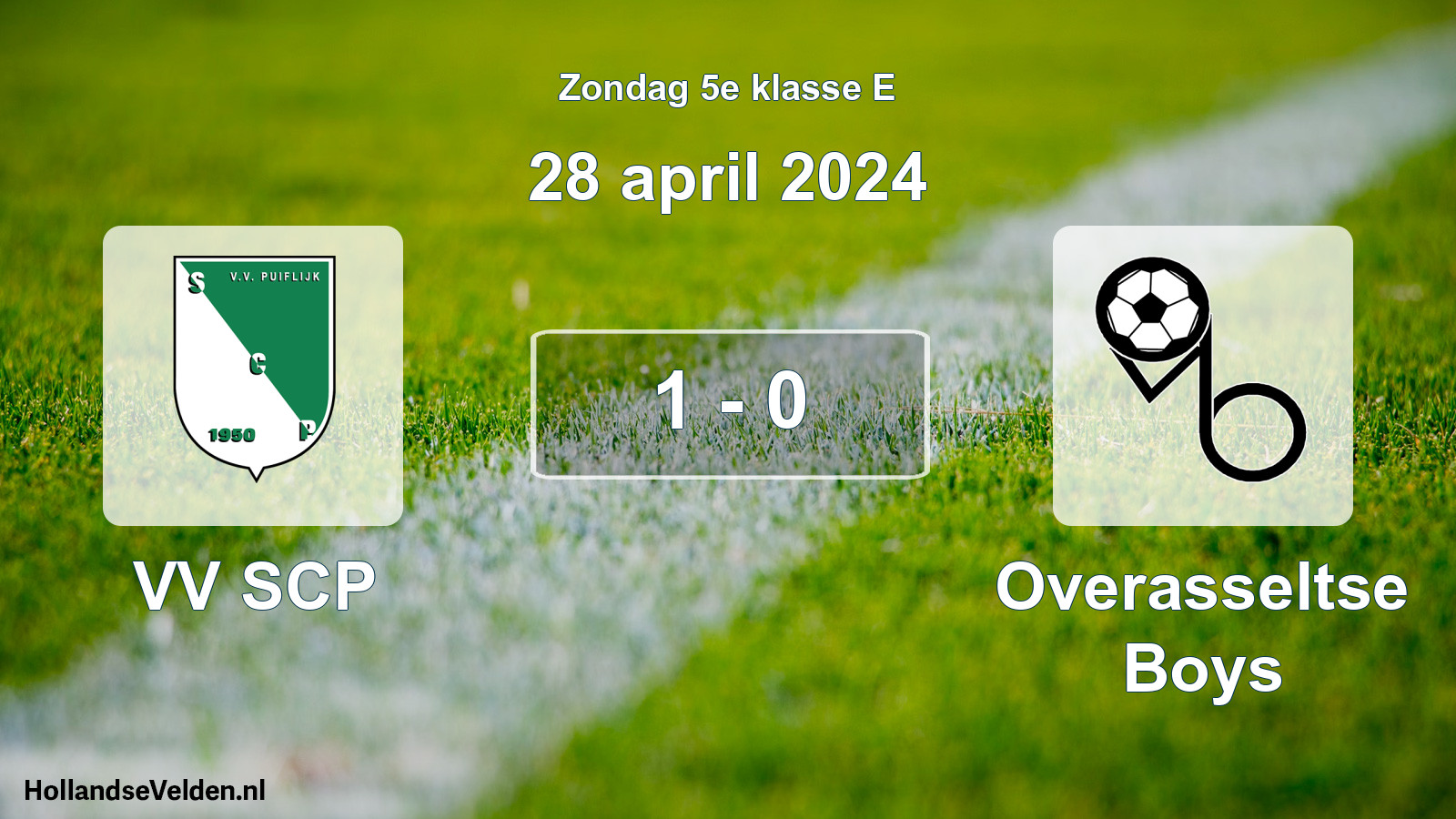 Total number of matches played: VV SCP - Overasseltse Boys 1 - 0 (28 April 2024)