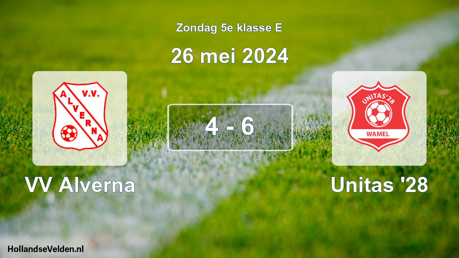 Total number of matches played: VV Alverna - Unitas '28 4 - 6 (26 May 2024)
