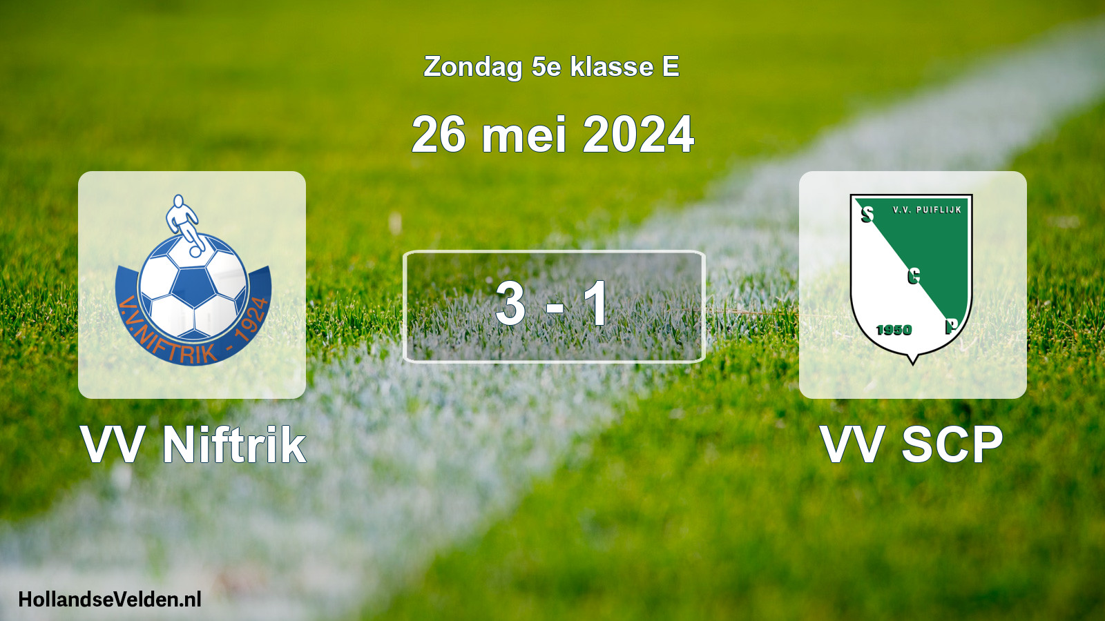 Total number of matches played: VV Niftrik - VV SCP 3 - 1 (26 May 2024)