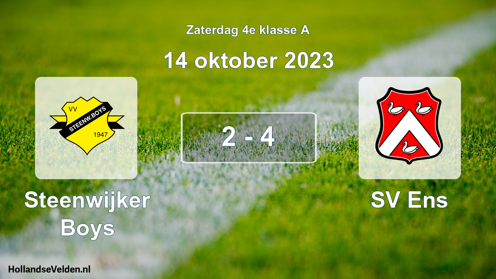 Total number of matches played: Steenwijker Boys - SV Ens 2 - 4 (14 October 2023)
