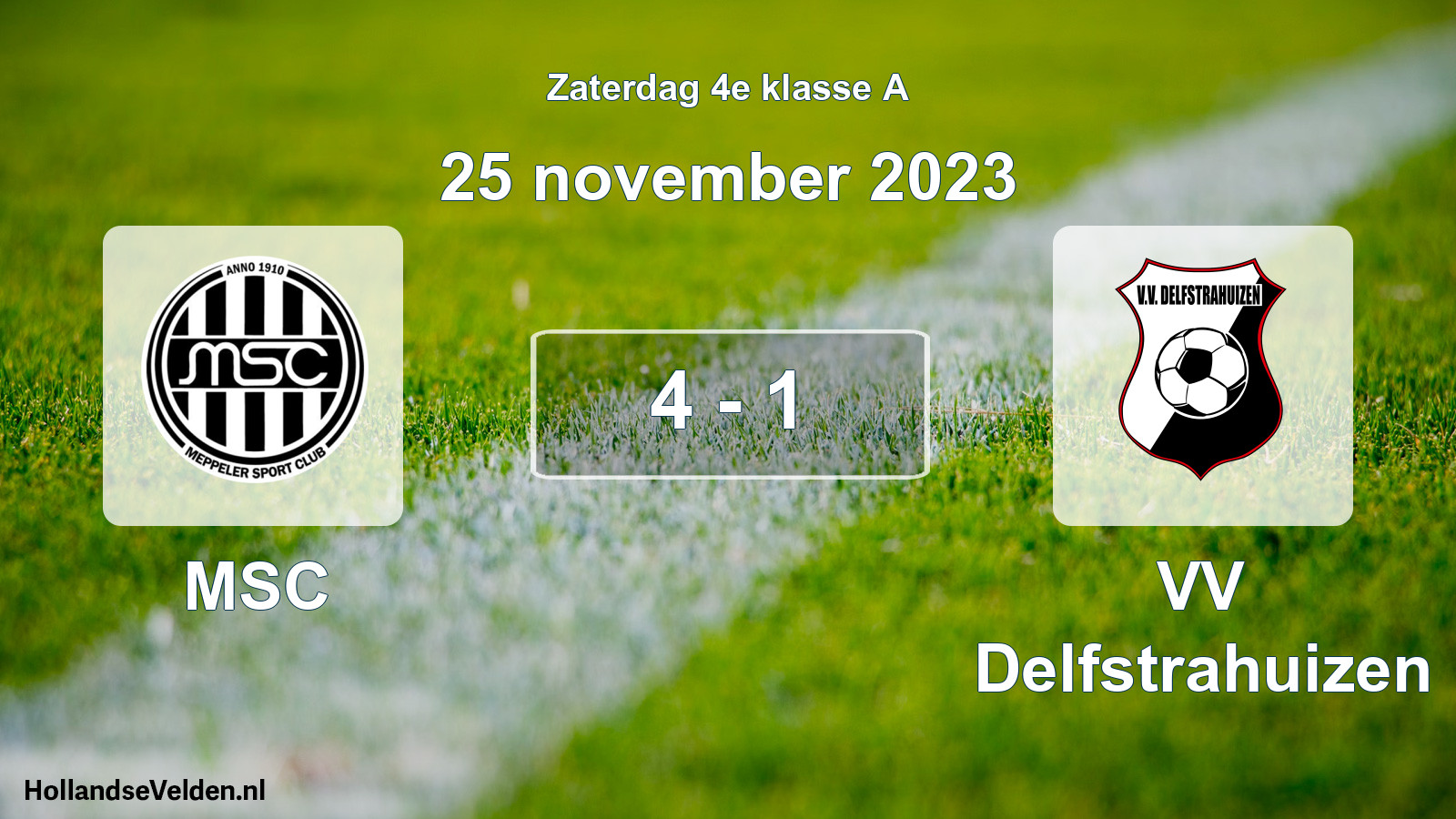 Total number of matches played: MSC - VV Delfstrahuizen 4 - 1 (25 November 2023)