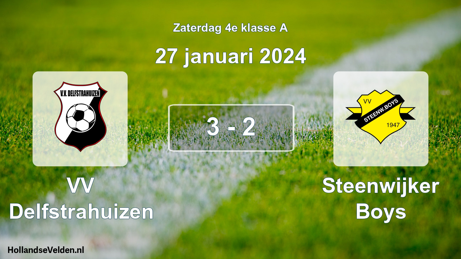 Total number of matches played: VV Delfstrahuizen - Steenwijker Boys 3 - 2 (27 January 2024)