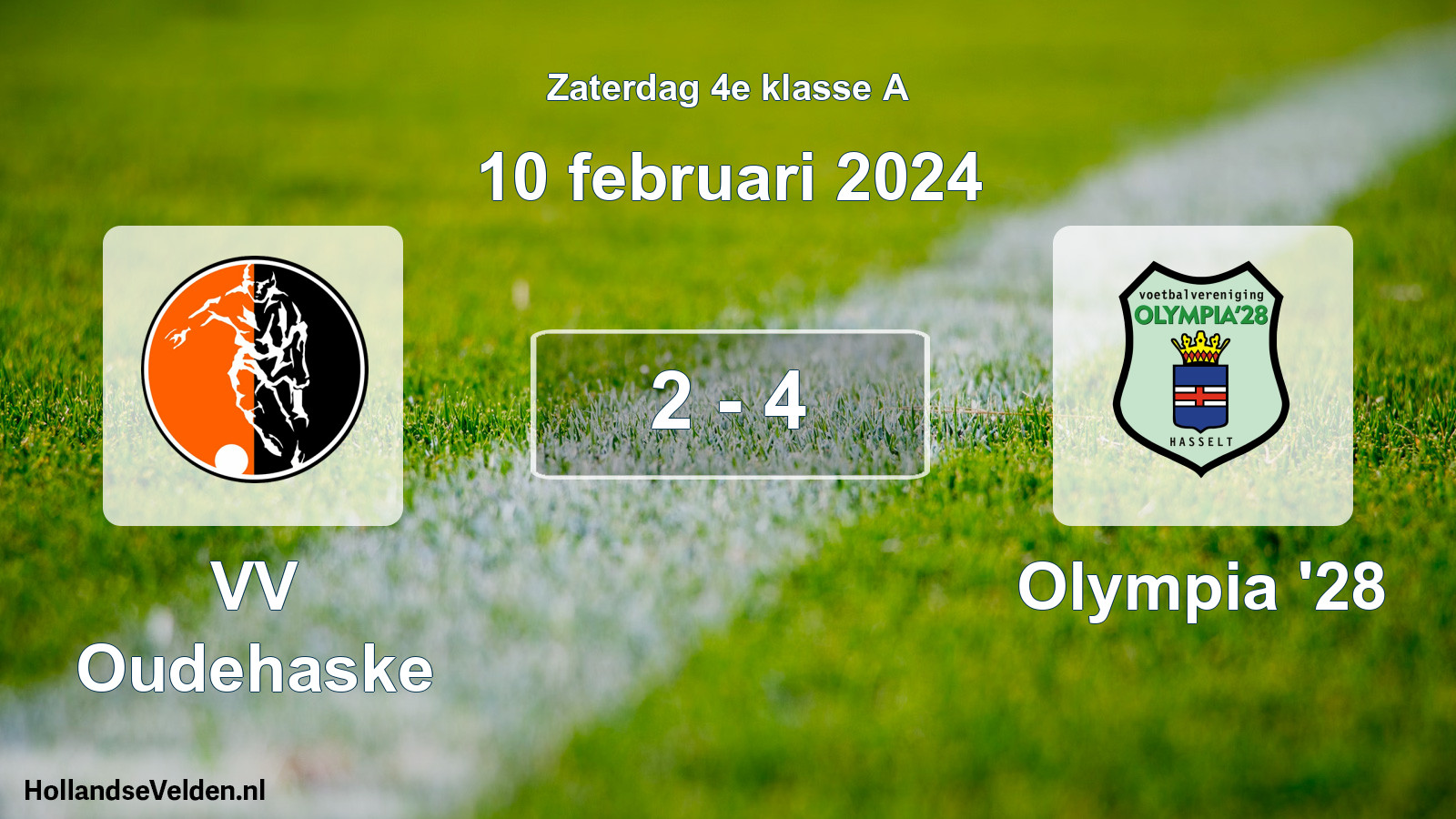 Total number of matches played: VV Oudehaske - Olympia '28 2 - 4 (10 February 2024)