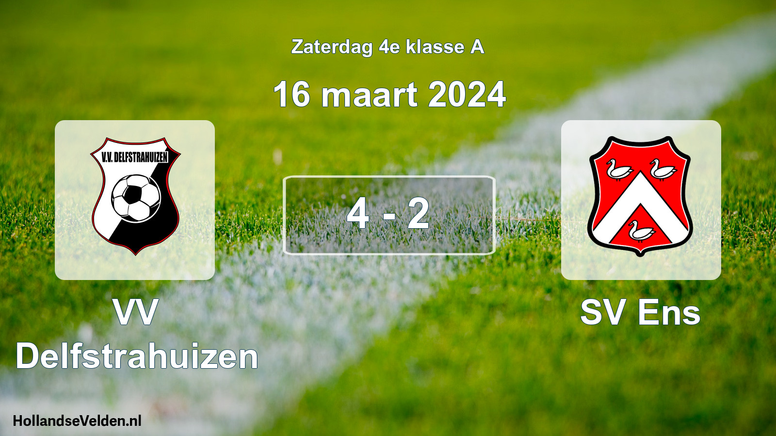 Total number of matches played: VV Delfstrahuizen - SV Ens 4 - 2 (16 March 2024)