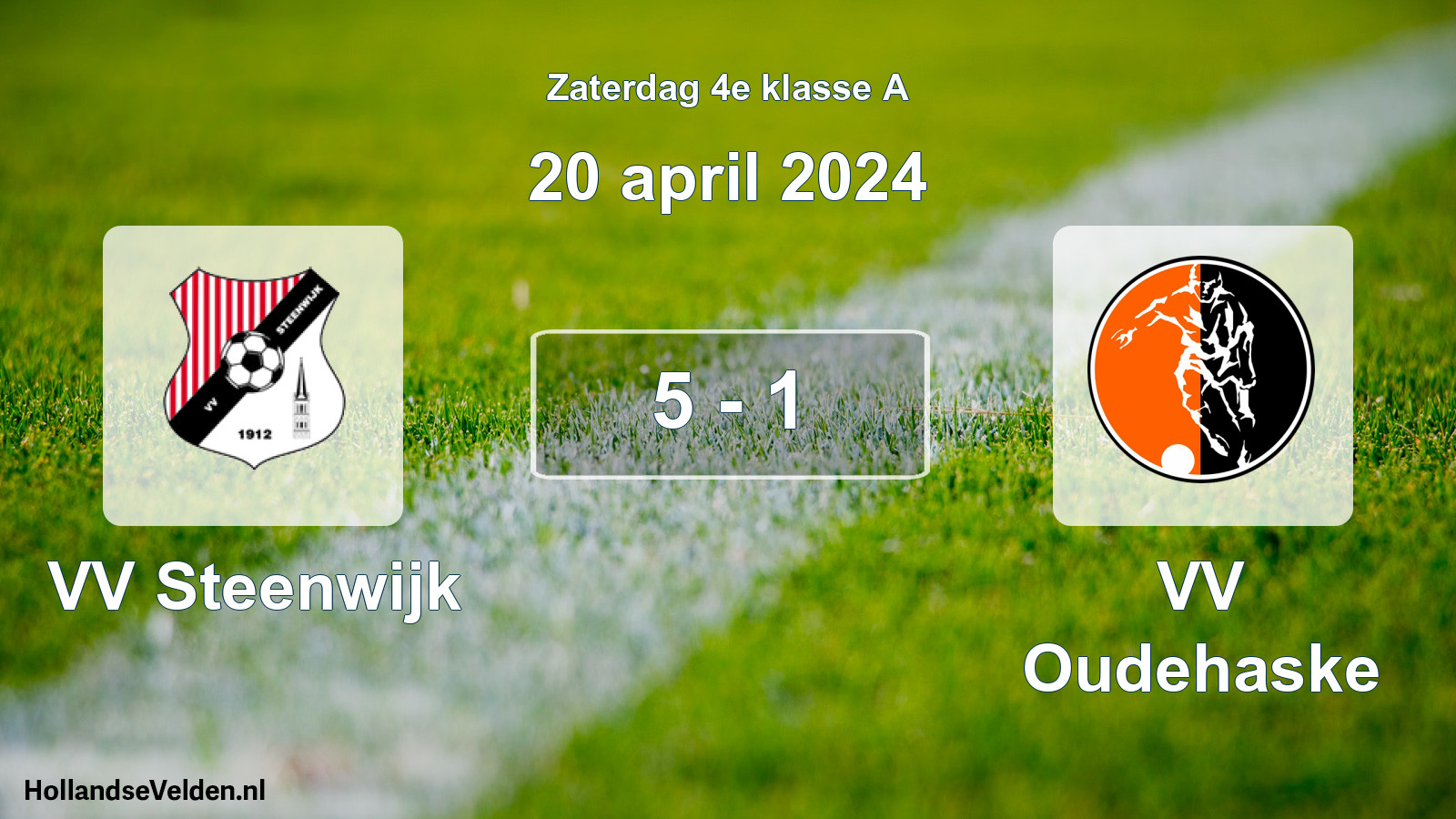 Total number of matches played: VV Steenwijk - VV Oudehaske 5 - 1 (20 April 2024)