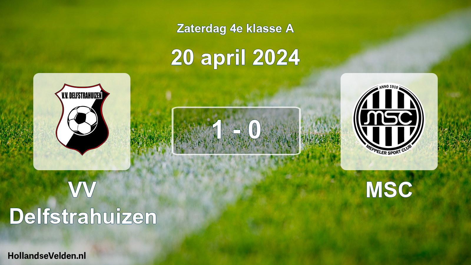 Total number of matches played: VV Delfstrahuizen - MSC 1 - 0 (20 April 2024)