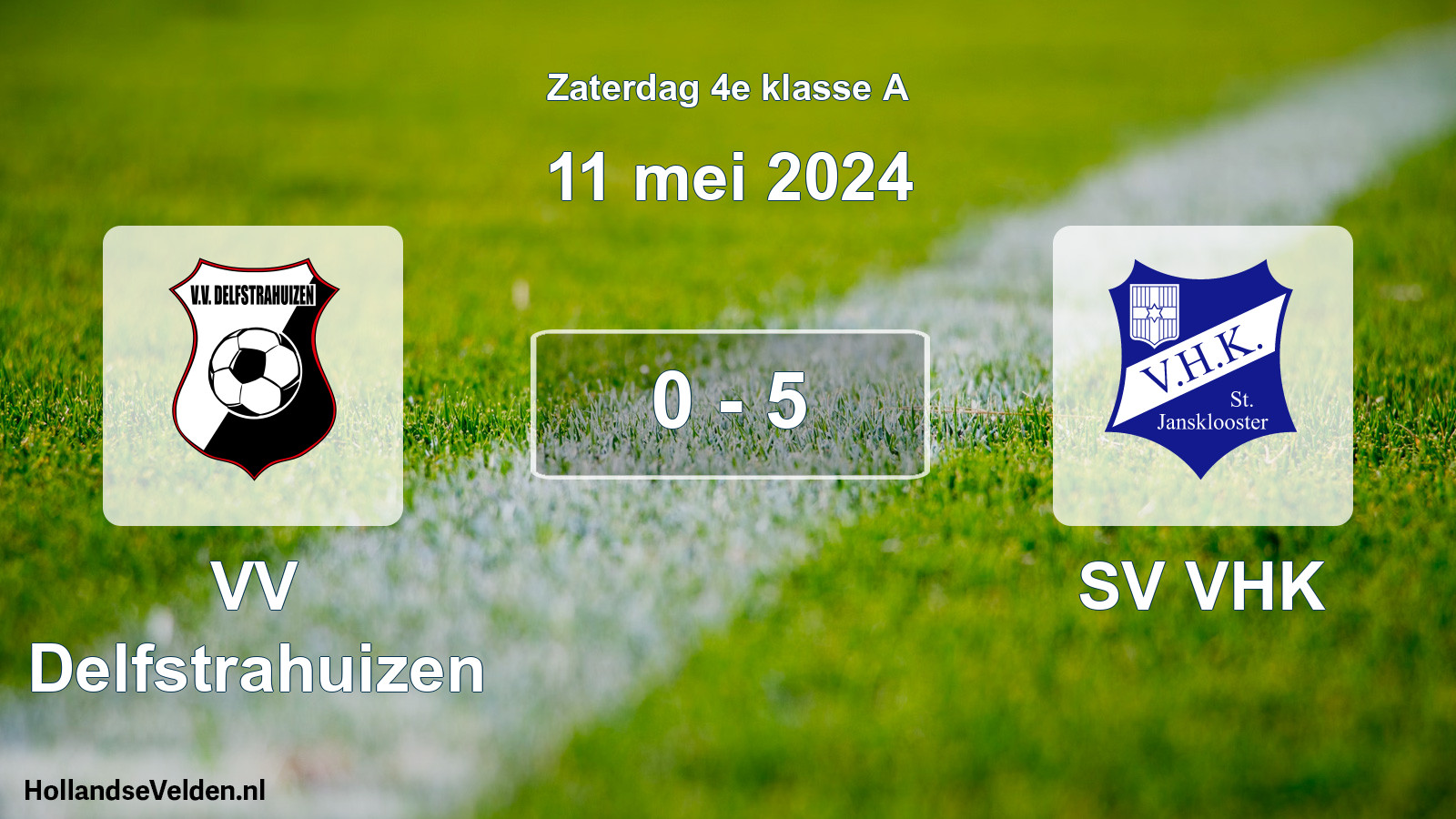 Total number of matches played: VV Delfstrahuizen - SV VHK 0 - 5 (11 May 2024)