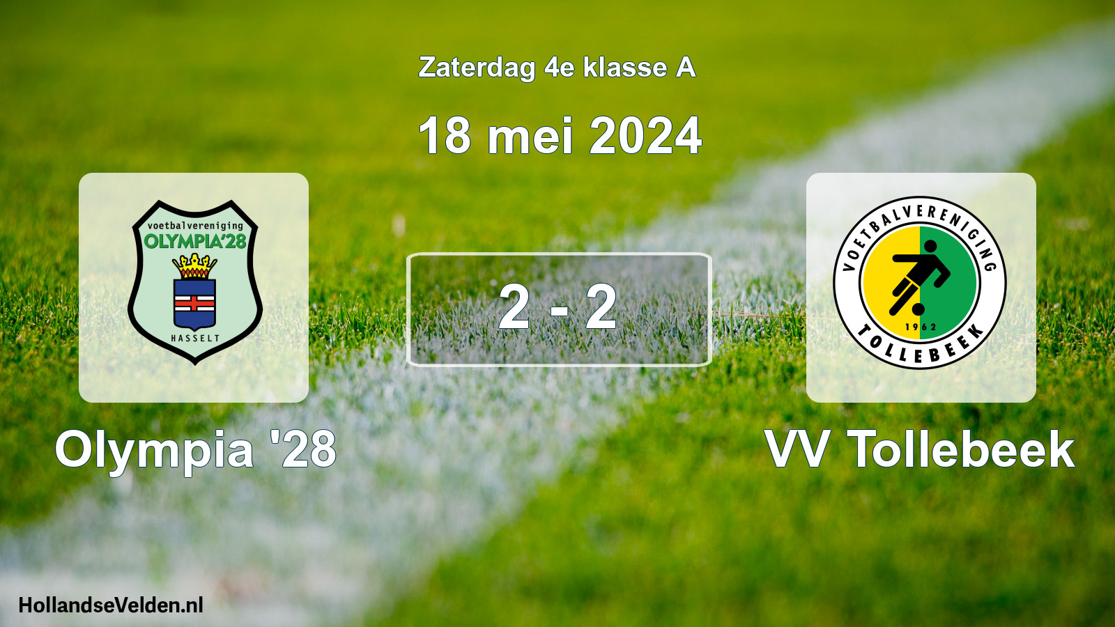Total number of matches played: Olympia '28 - VV Tollebeek 2 - 2 (18 May 2024)