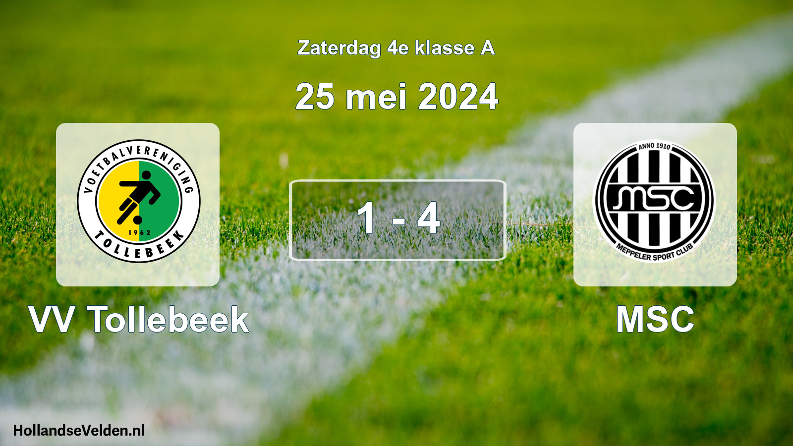 Total number of matches played: VV Tollebeek - MSC 1 - 4 (25 May 2024)
