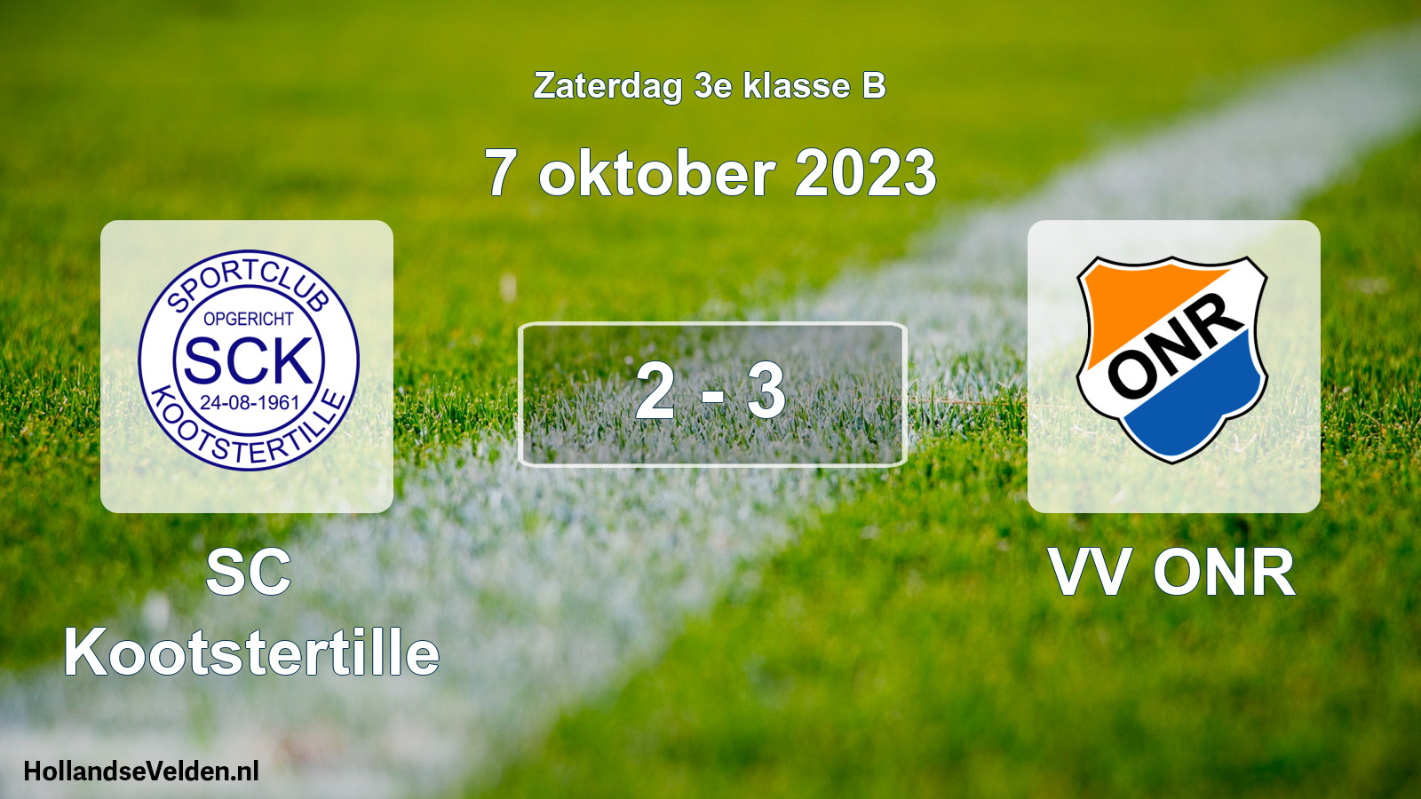 Total number of matches played: SC Kootstertille - VV ONR 2 - 3 (7 October 2023)
