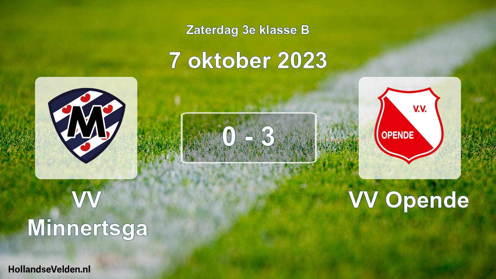 Total number of matches played: VV Minnertsga - VV Opende 0 - 3 (7 October 2023)