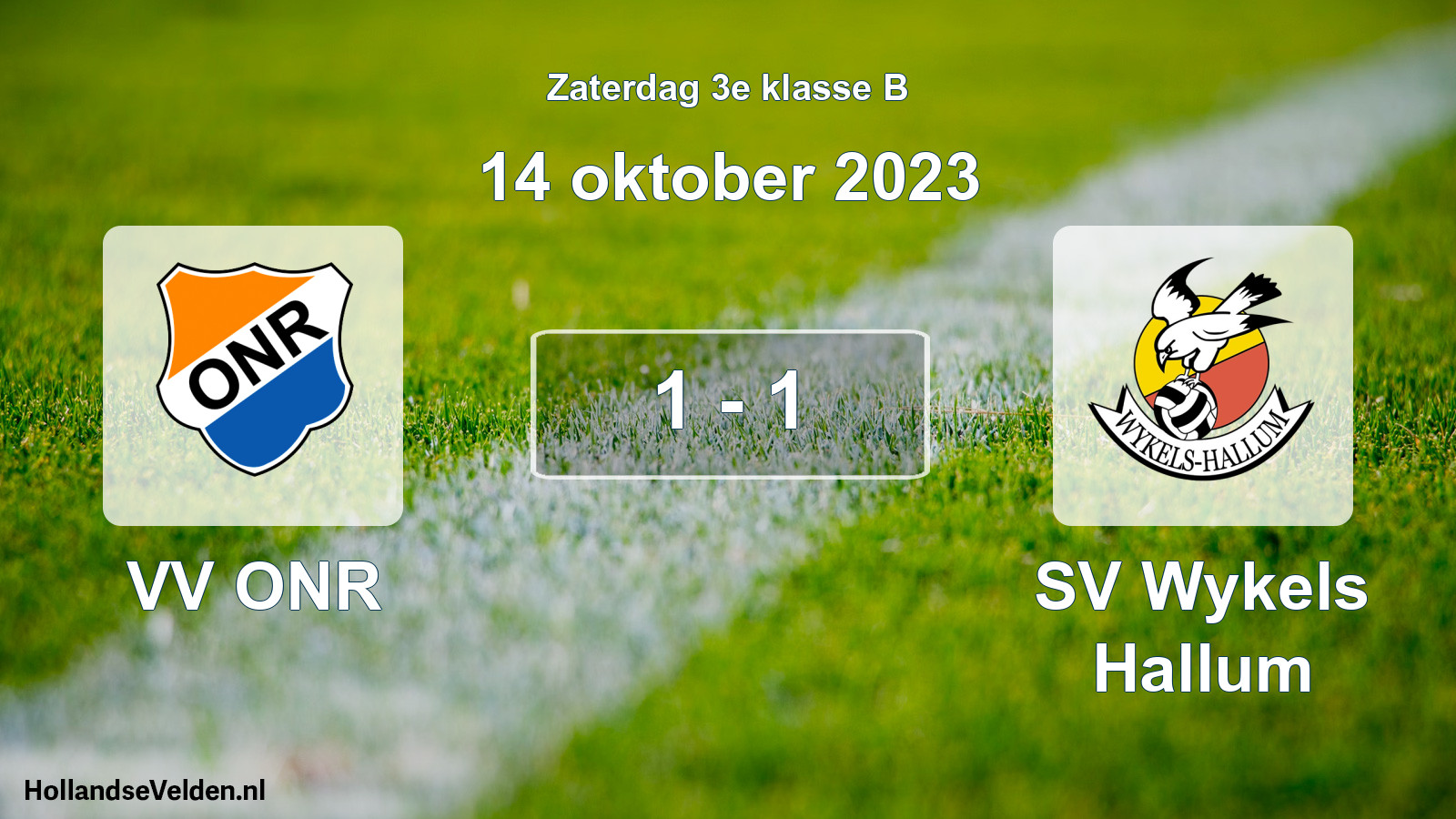 Total number of matches played: VV ONR - SV Wykels Hallum 1 - 1 (14 October 2023)