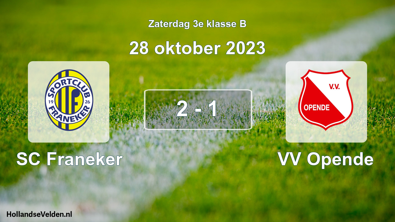 Total number of matches played: SC Franeker - VV Opende 2 - 1 (28 October 2023)