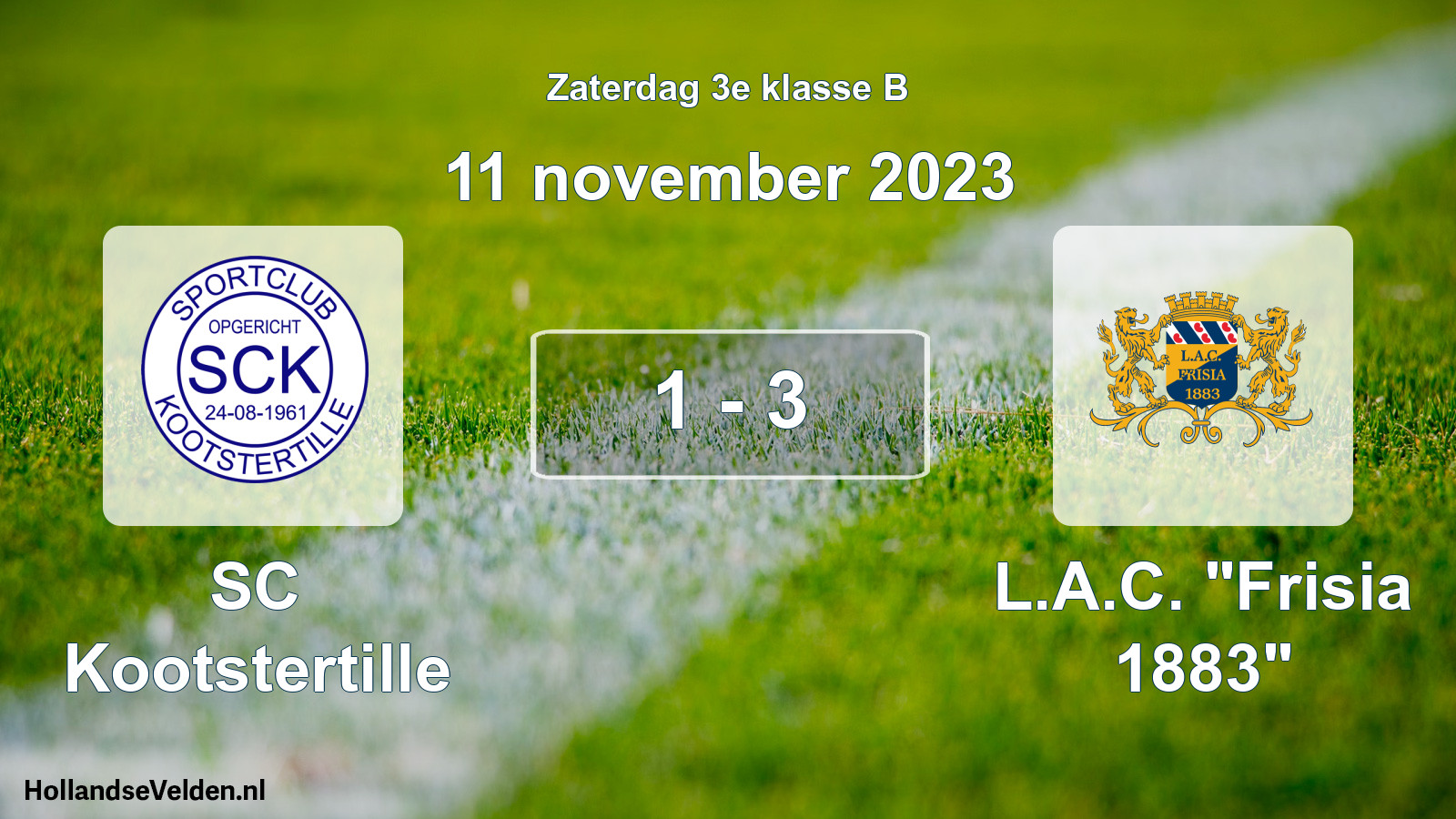 Total number of matches played: SC Kootstertille - L.A.C. 
