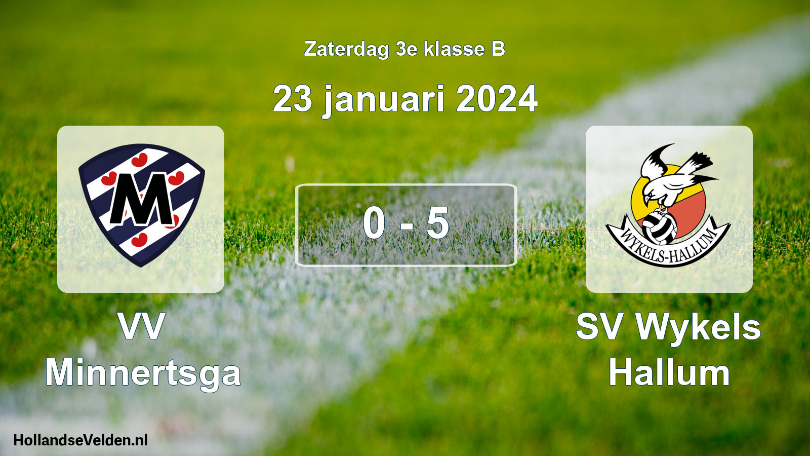 Total number of matches played: VV Minnertsga - SV Wykels Hallum 0 - 5 (23 January 2024)