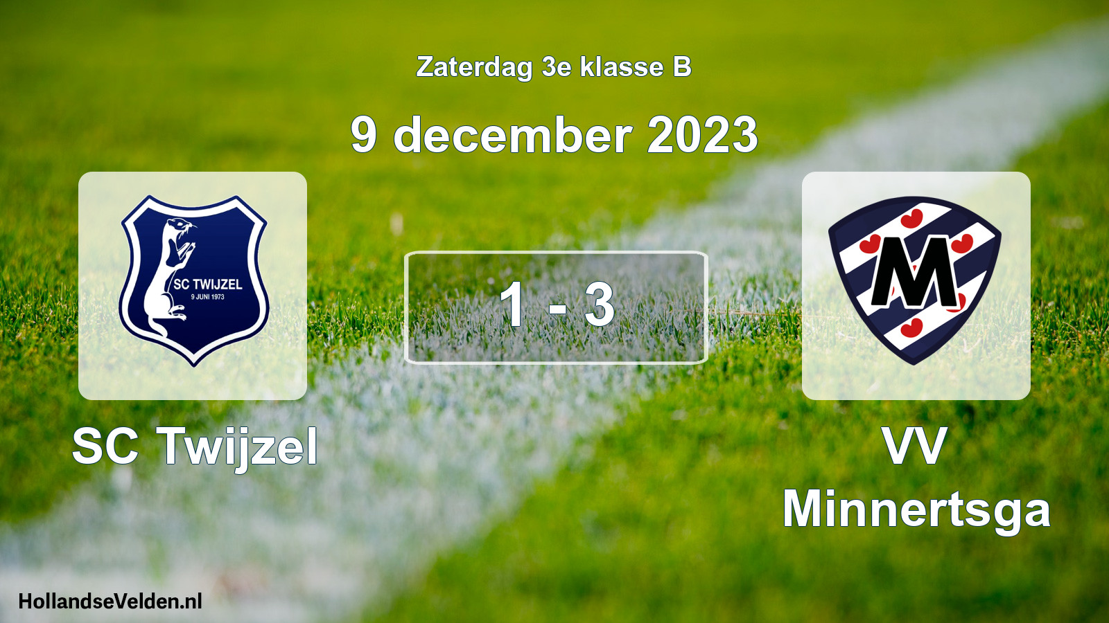 Total number of matches played: SC Twijzel - VV Minnertsga 1 - 3 (9 December 2023)