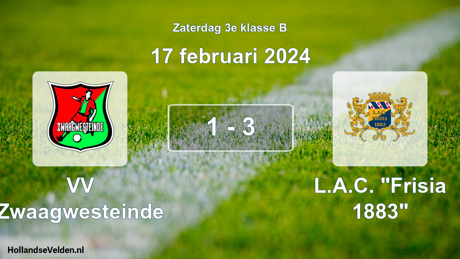 Total number of matches played: VV Zwaagwesteinde - L.A.C. 