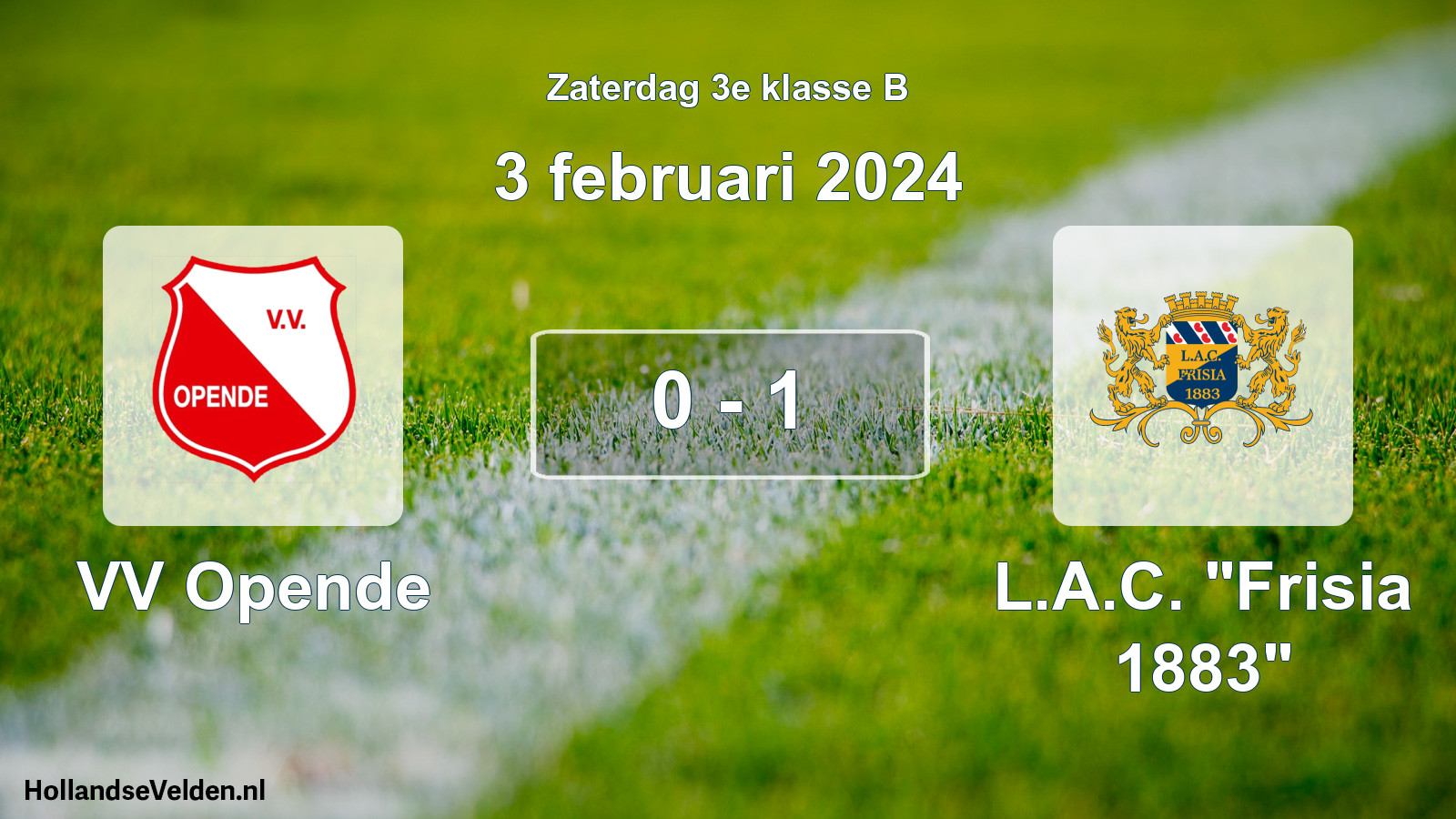 Total number of matches played: VV Opende - L.A.C. 
