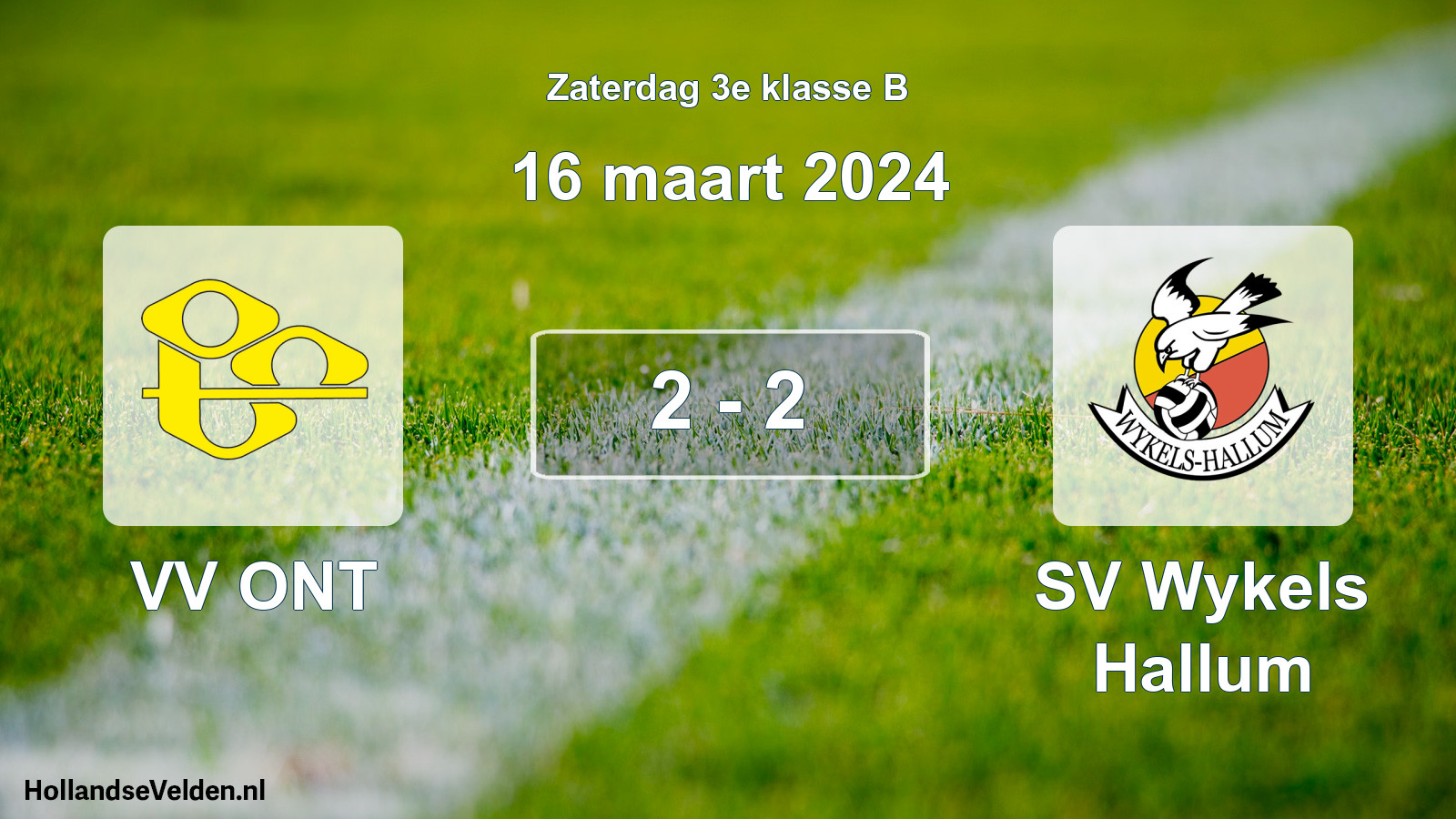 Total number of matches played: VV ONT - SV Wykels Hallum 2 - 2 (16 March 2024)