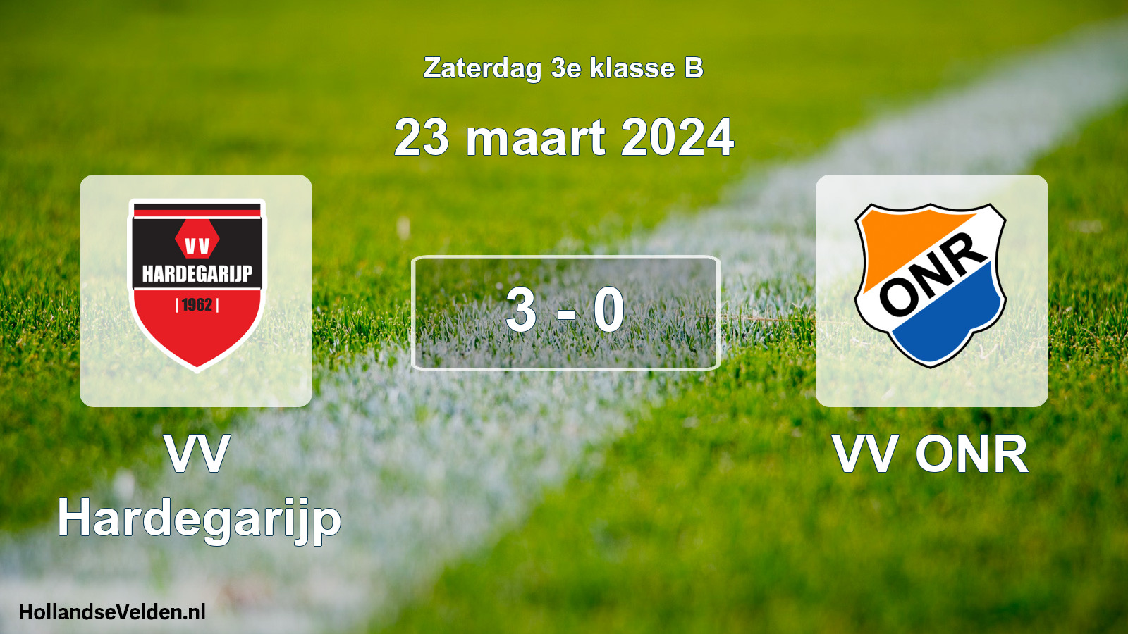 Total number of matches played: VV Hardegarijp - VV ONR 3 - 0 (23 March 2024)