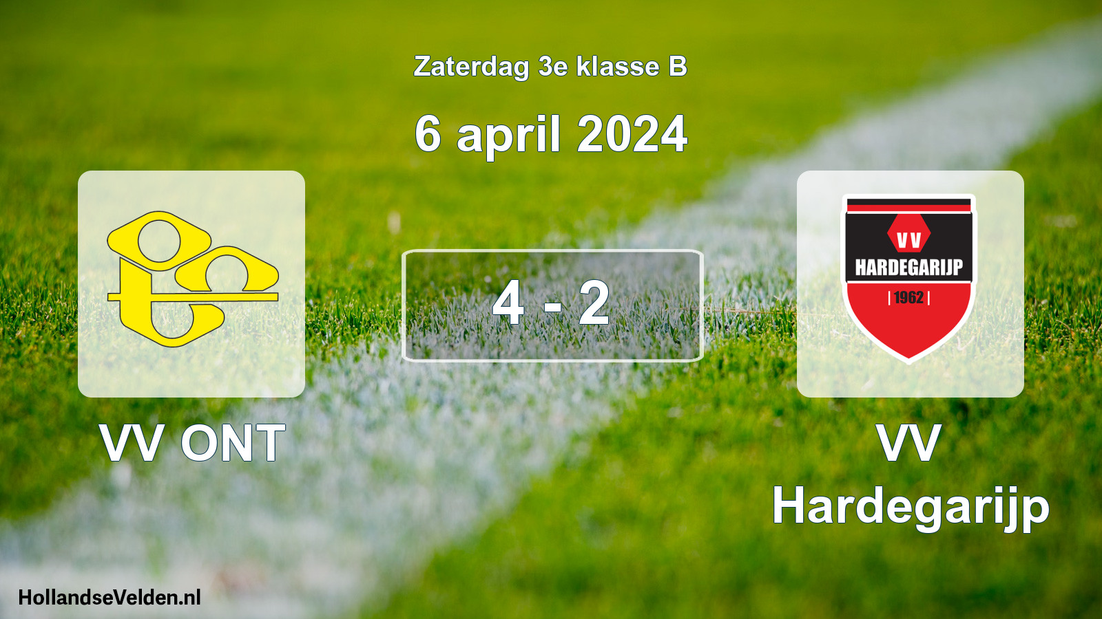 Total number of matches played: VV ONT - VV Hardegarijp 4 - 2 (6 April 2024)