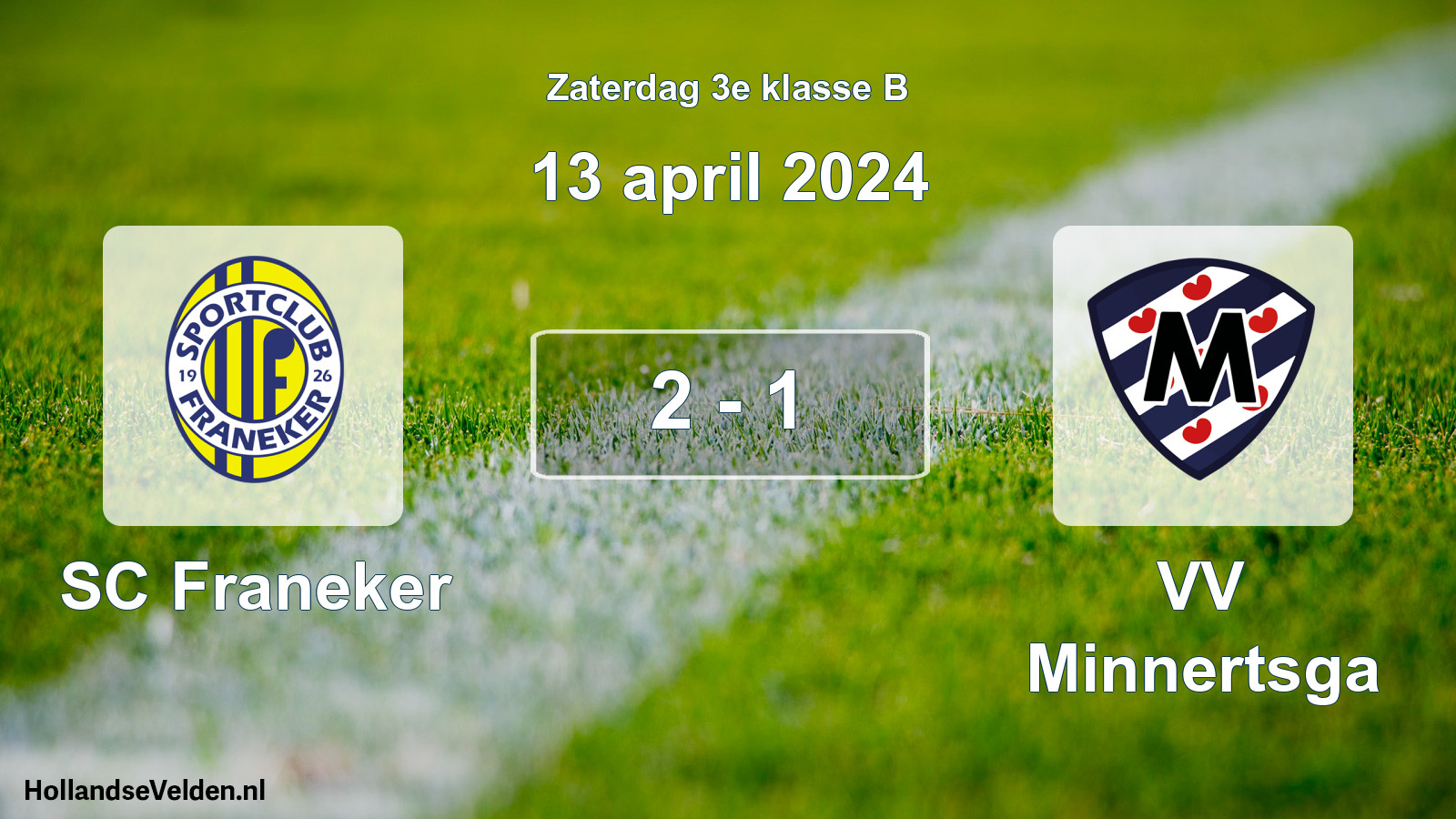 Total number of matches played: SC Franeker - VV Minnertsga 2 - 1 (13 April 2024)