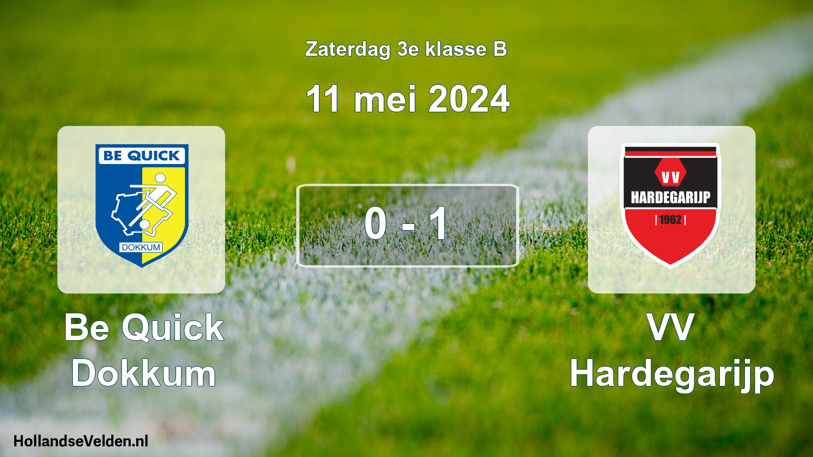 Total number of matches played: Be Quick Dokkum - VV Hardegarijp 0 - 1 (11 May 2024)