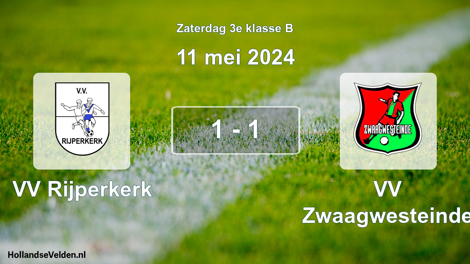 Total number of matches played: VV Rijperkerk - VV Zwaagwesteinde 1 - 1 (11 May 2024)
