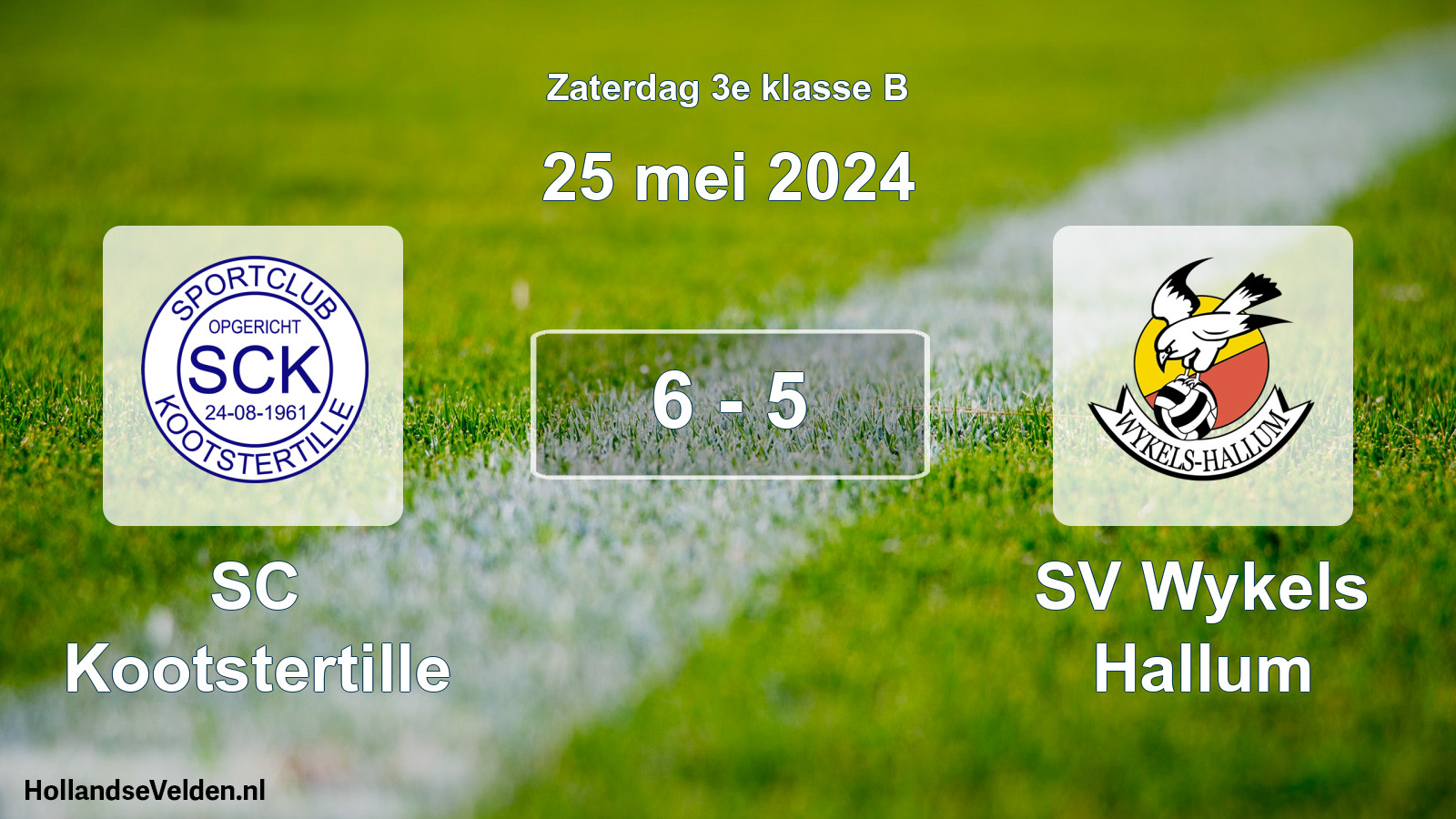 Total number of matches played: SC Kootstertille - SV Wykels Hallum 6 - 5 (25 May 2024)