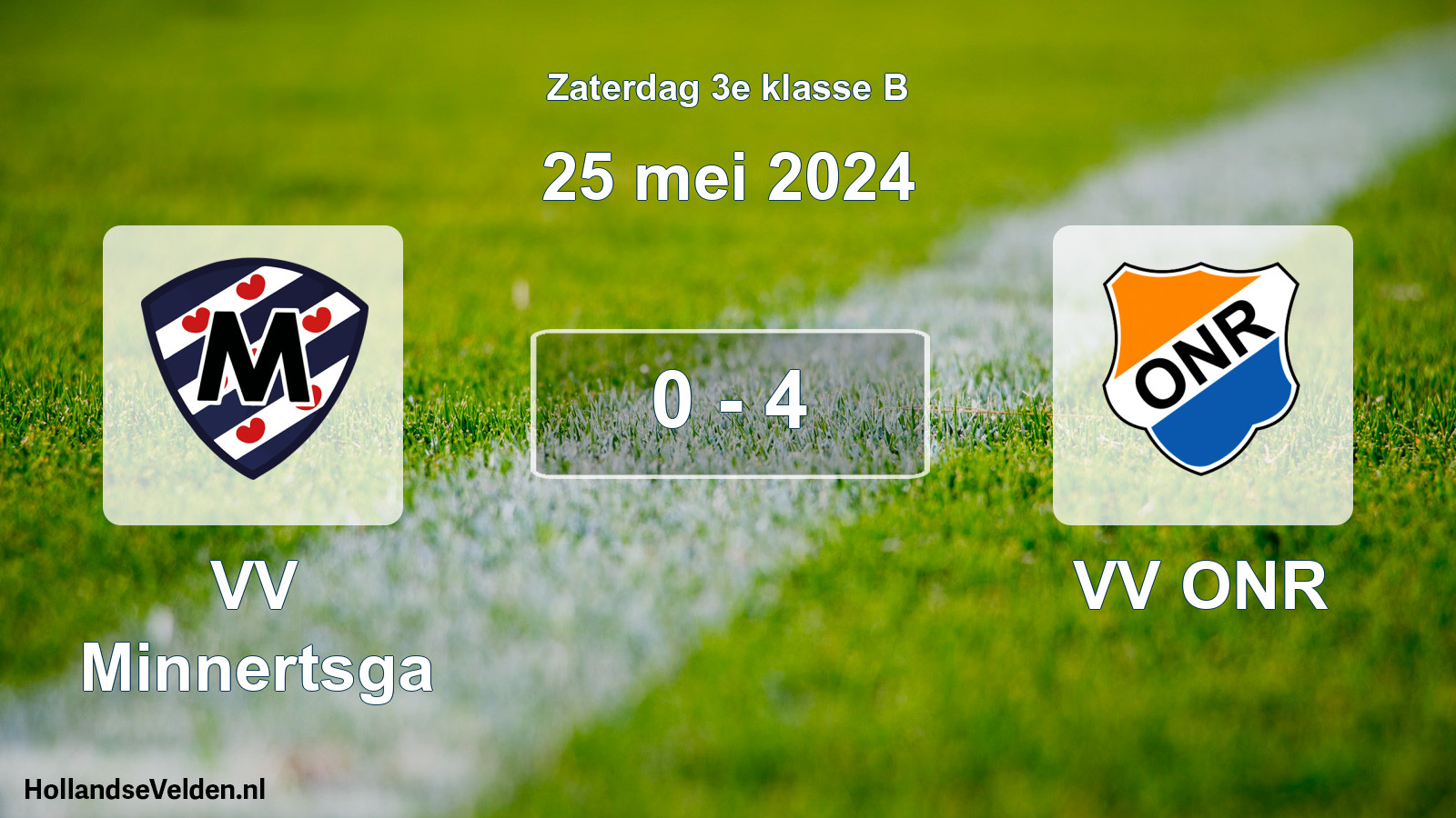 Total number of matches played: VV Minnertsga - VV ONR 0 - 4 (25 May 2024)