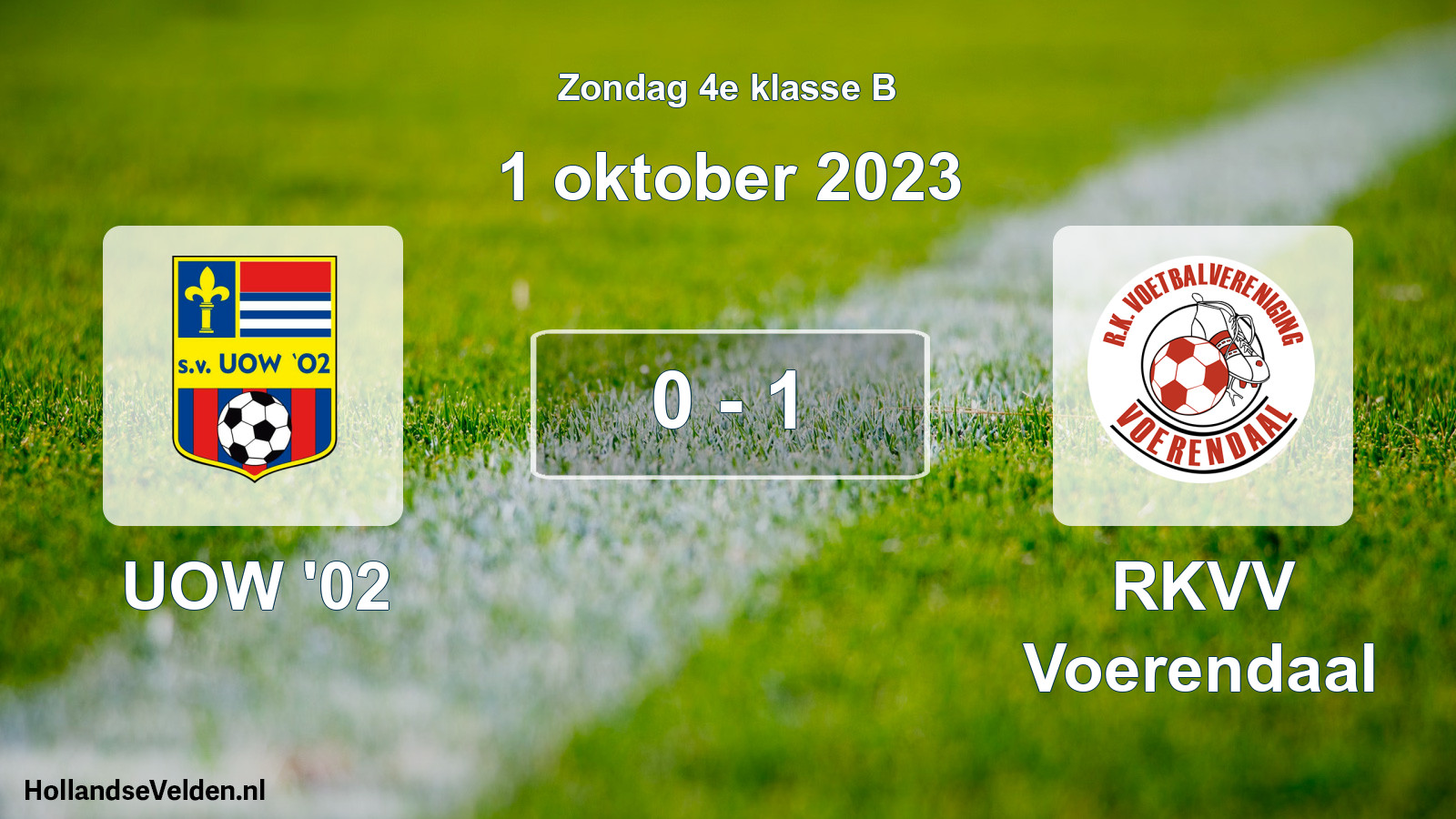 Total number of matches played: UOW '02 - RKVV Voerendaal 0 - 1 (1 October 2023)