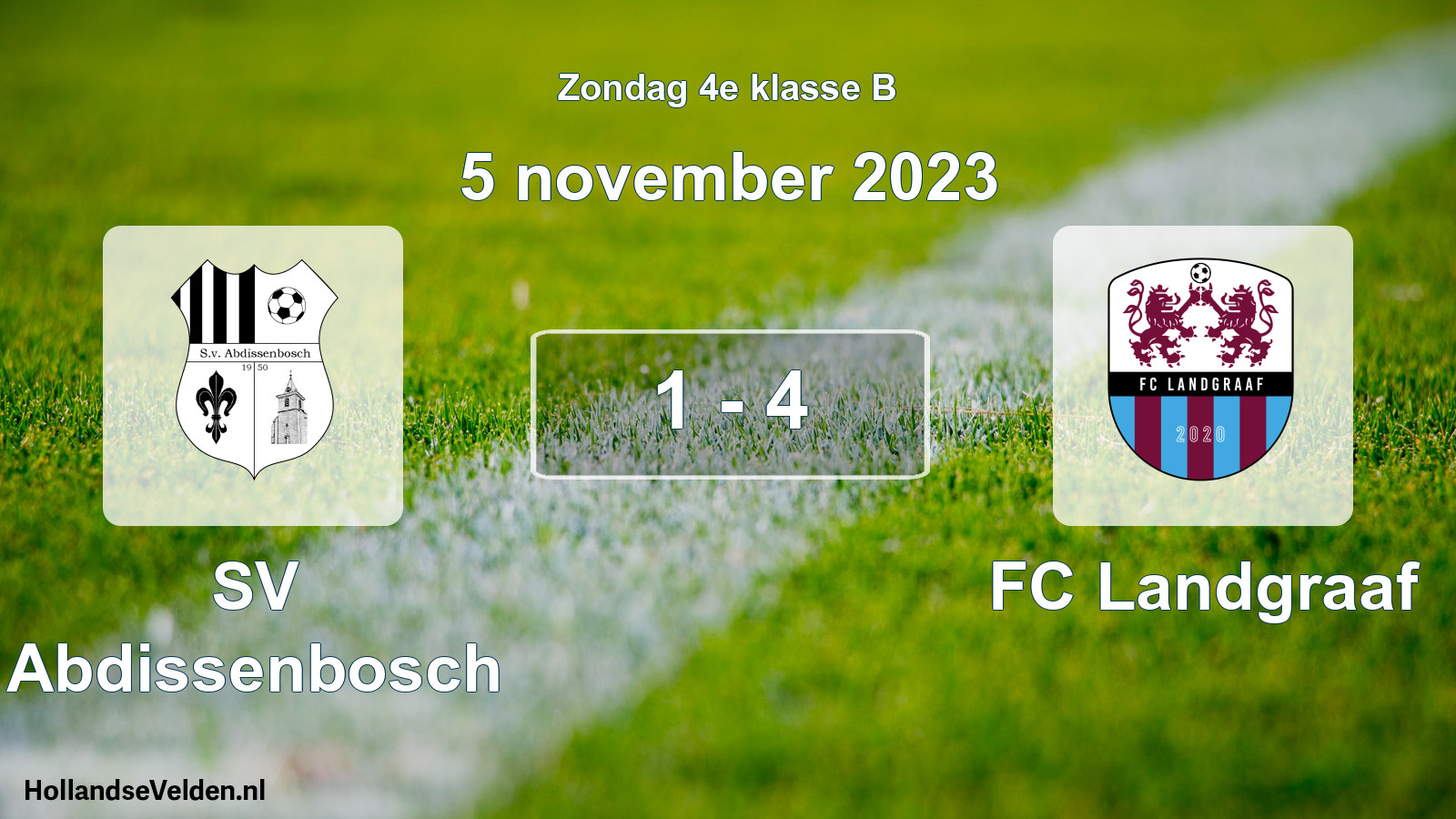 Total number of matches played: SV Abdissenbosch - FC Landgraaf 1 - 4 (5 November 2023)