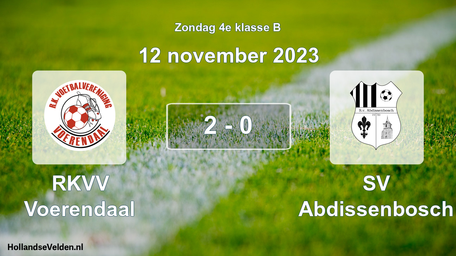 Total number of matches played: RKVV Voerendaal - SV Abdissenbosch 2 - 0 (12 November 2023)