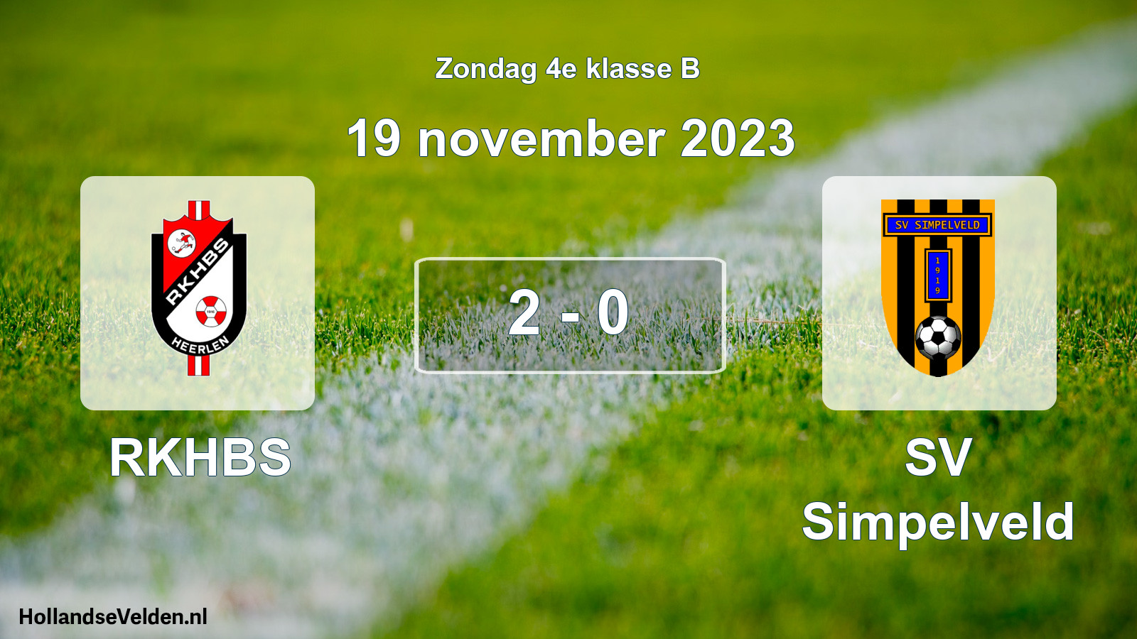 Total number of matches played: RKHBS - SV Simpelveld 2 - 0 (19 November 2023)