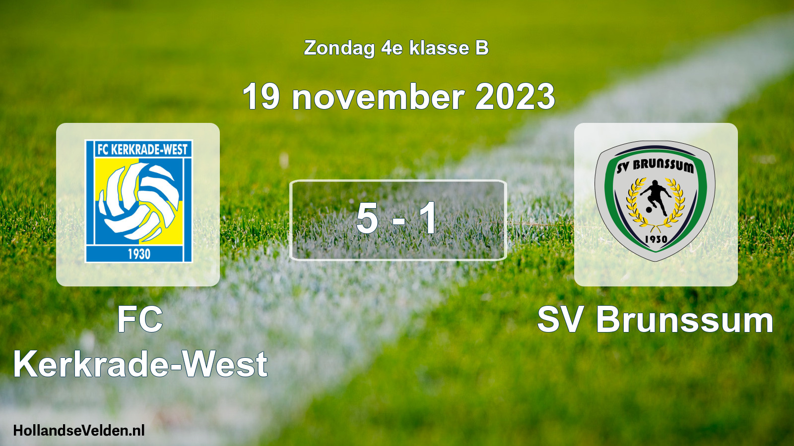 Total number of matches played: FC Kerkrade-West - SV Brunssum 5 - 1 (19 November 2023)