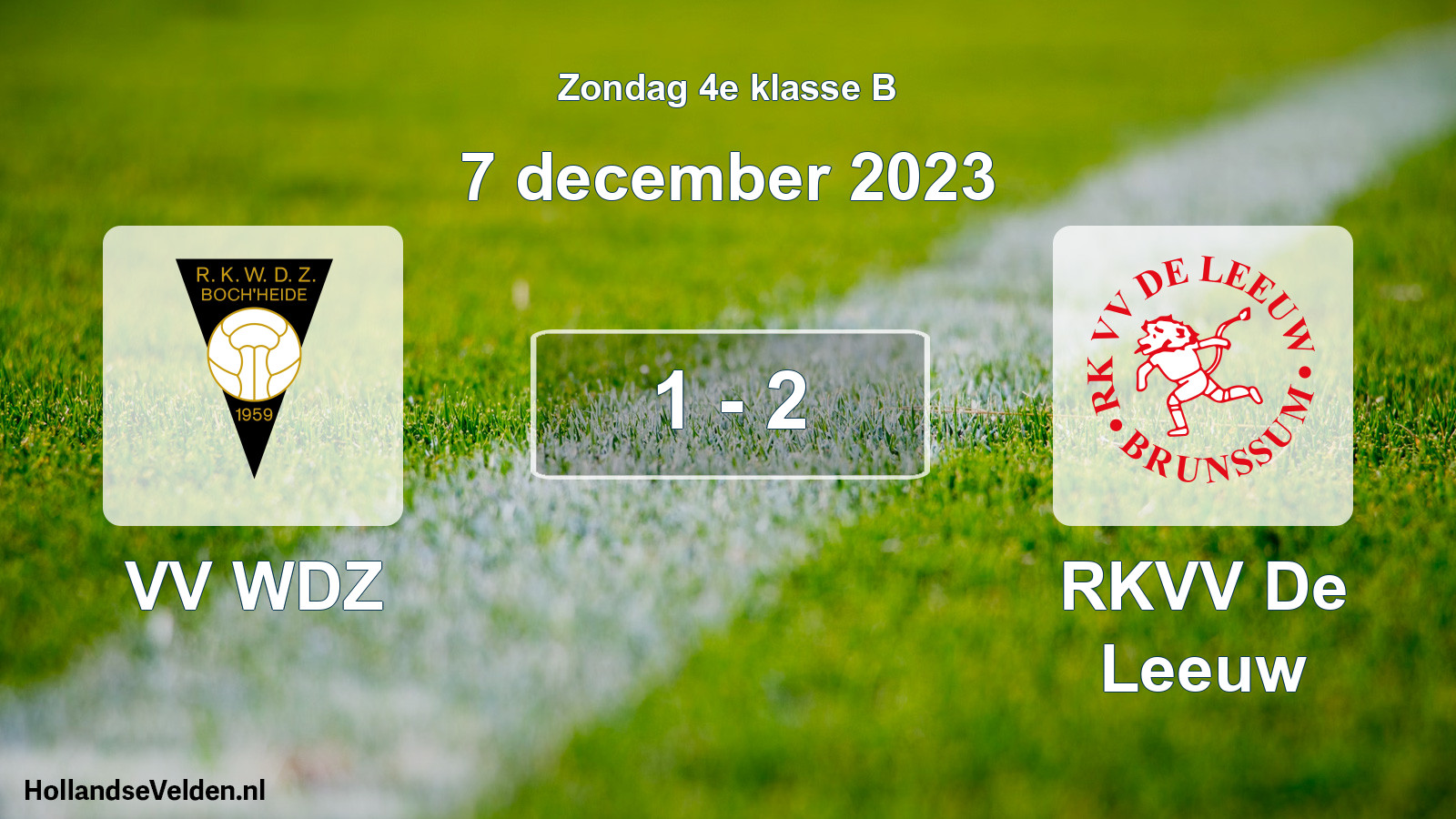 Total number of matches played: VV WDZ - RKVV De Leeuw 1 - 2 (7 December 2023)