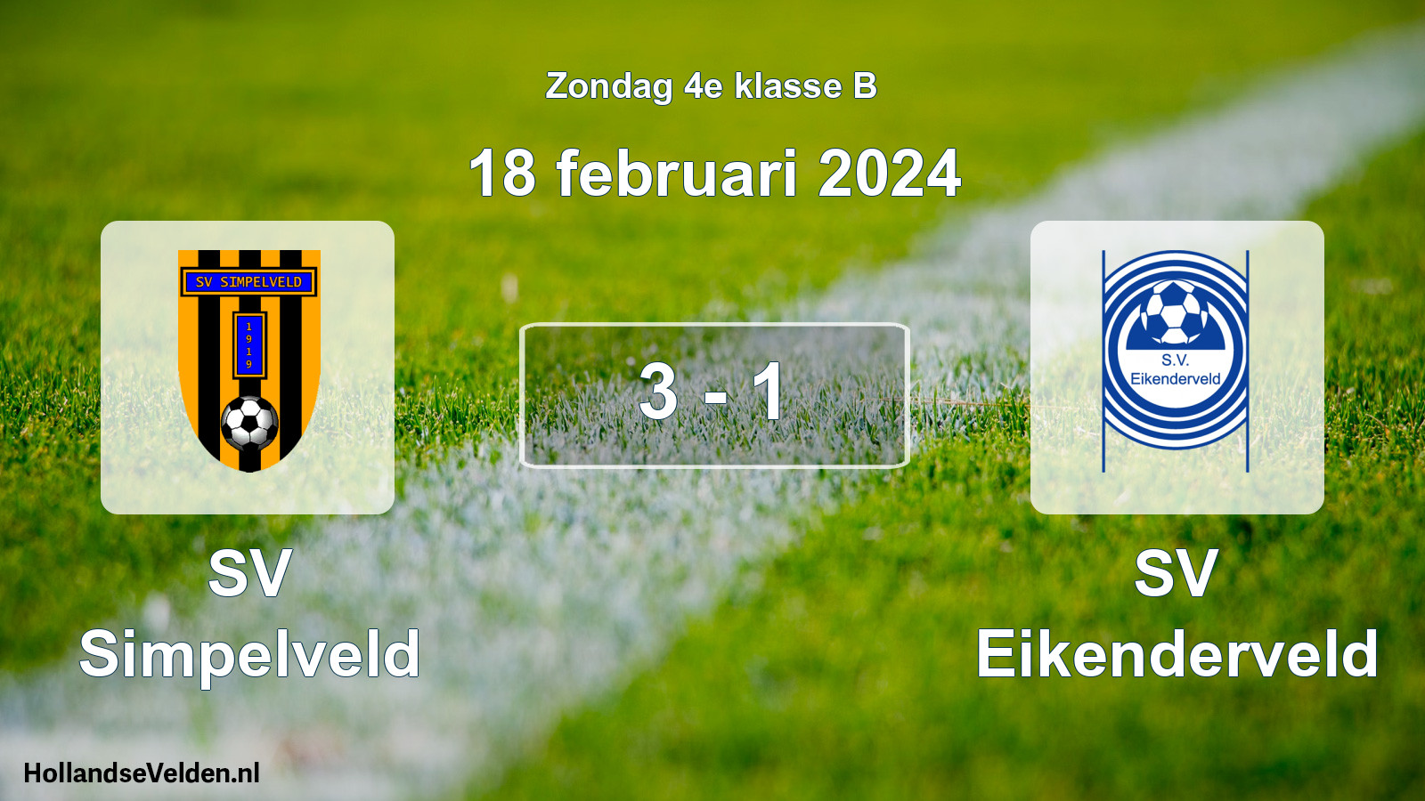 Total number of matches played: SV Simpelveld - SV Eikenderveld 3 - 1 (18 February 2024)