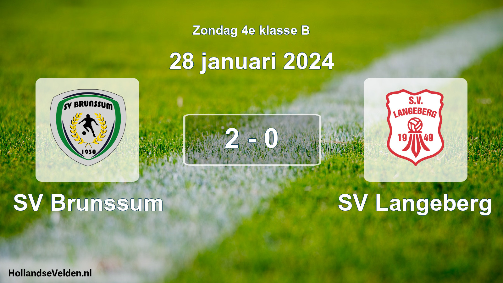 Total number of matches played: SV Brunssum - SV Langeberg 2 - 0 (28 January 2024)