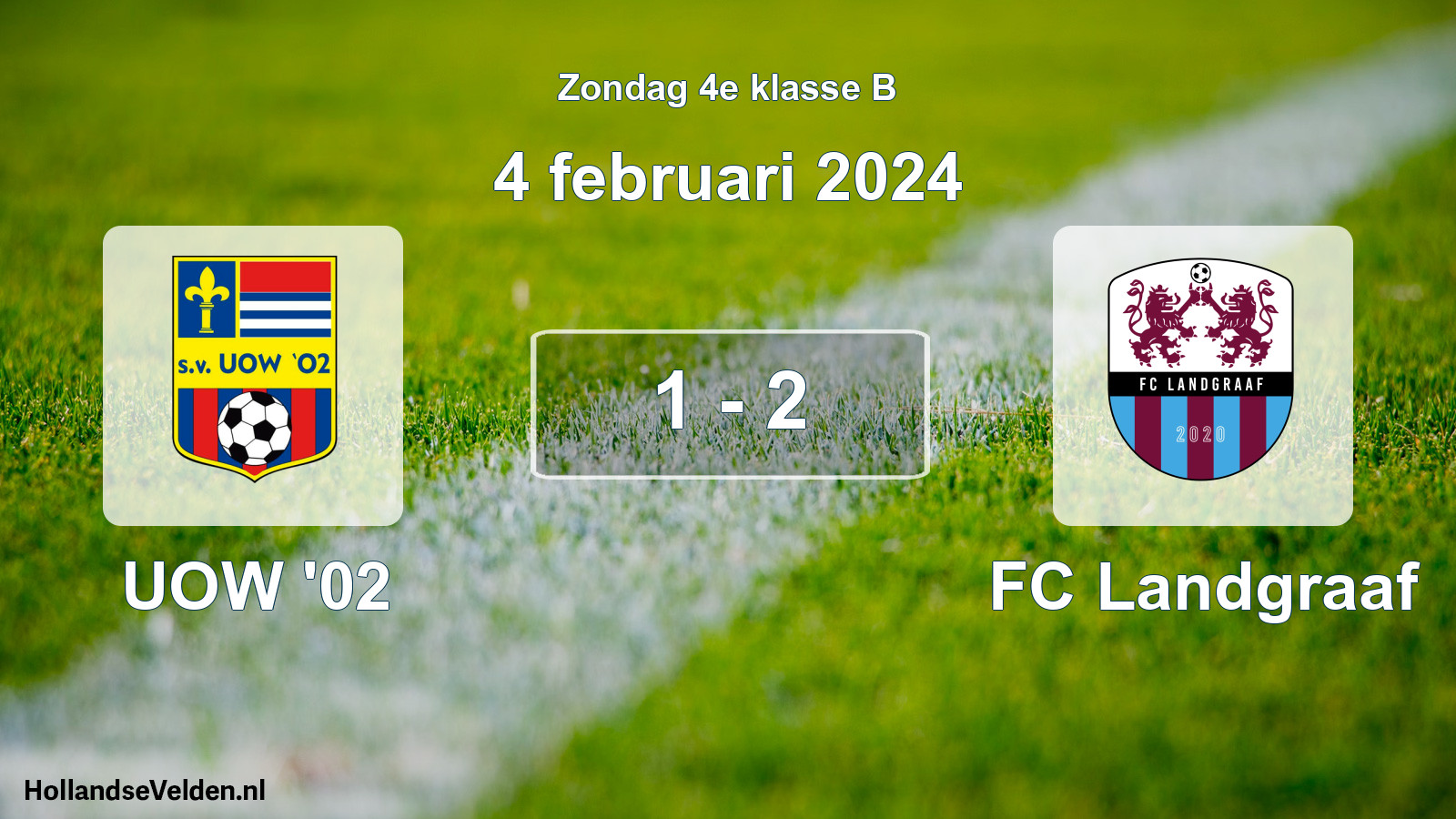 Total number of matches played: UOW '02 - FC Landgraaf 1 - 2 (4 February 2024)